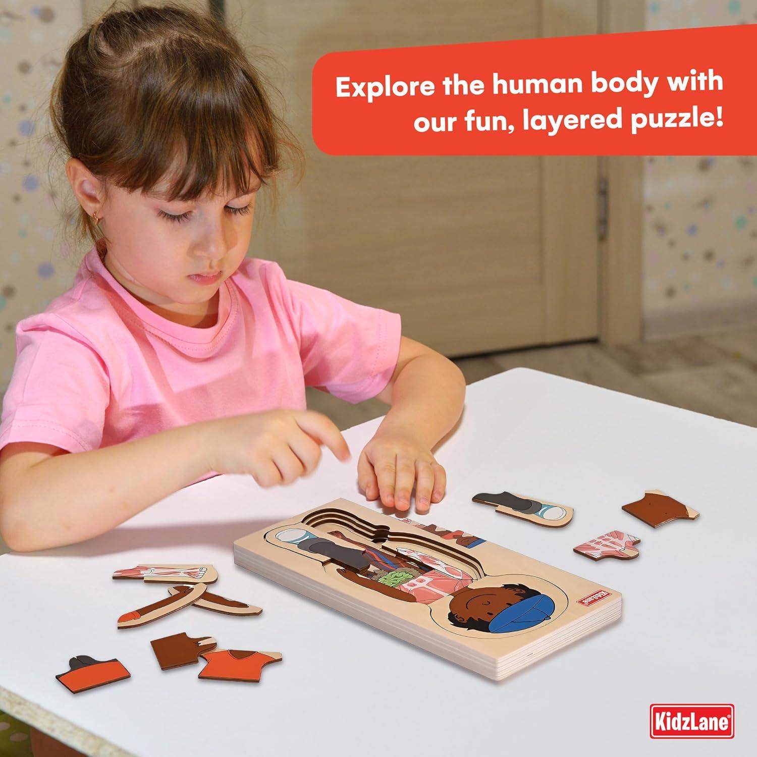 Rompecabezas de Madera Kidzlane Cuerpo Humano 29 Piezas