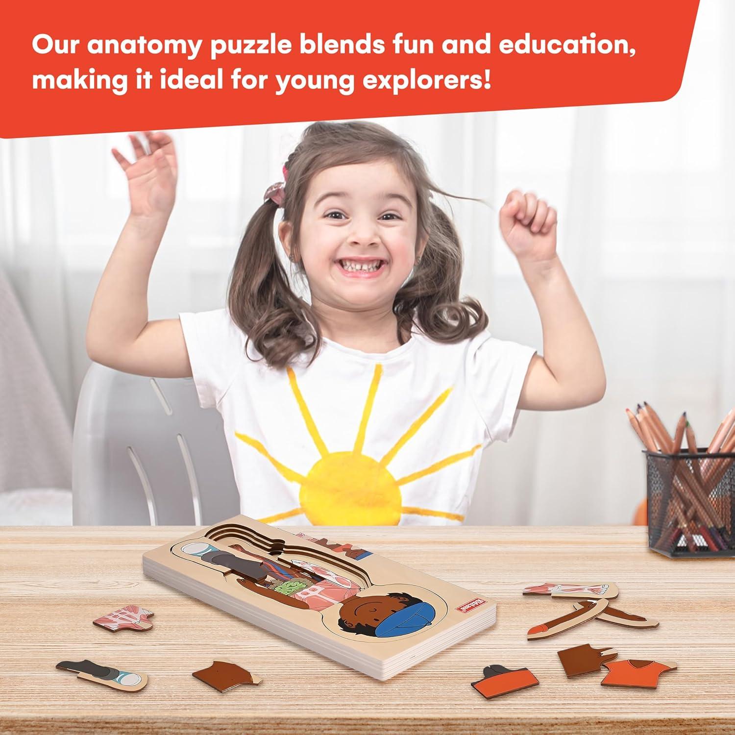 Rompecabezas de Madera Kidzlane Cuerpo Humano 29 Piezas