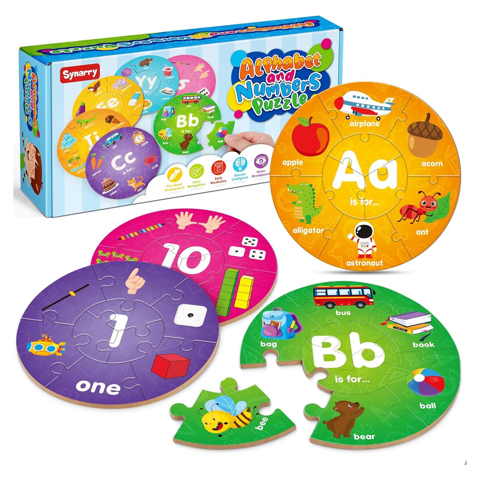 Rompecabezas Educativo SYNARRY 324 Piezas Alfabeto y Números