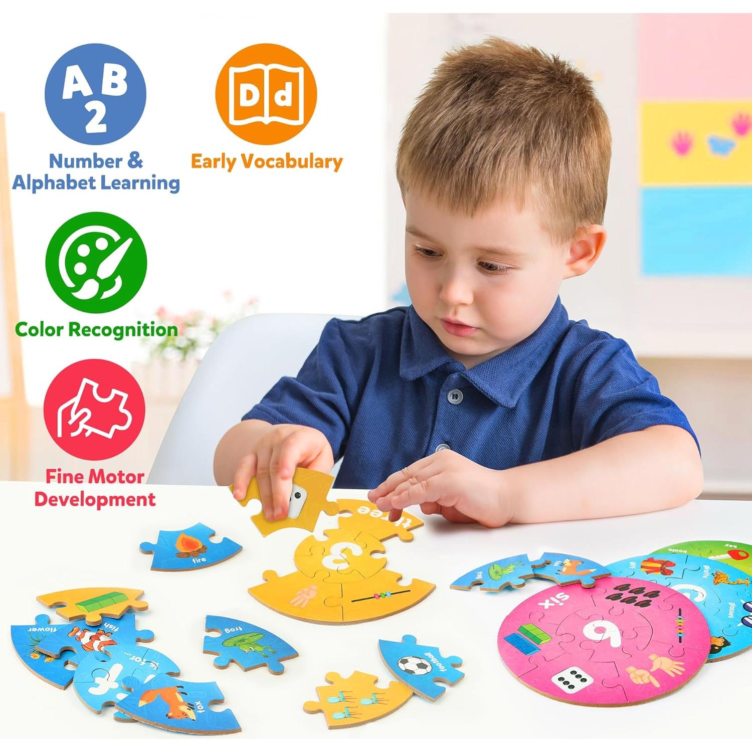 Rompecabezas Educativo SYNARRY 324 Piezas Alfabeto y Números