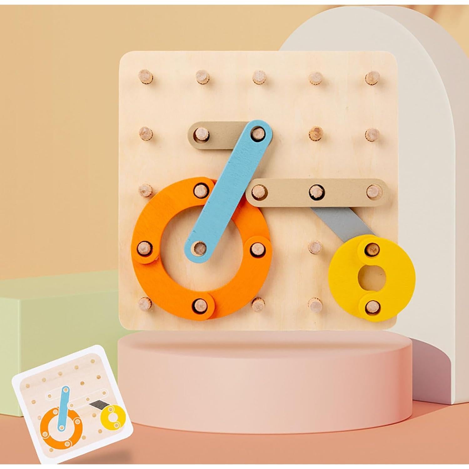 Juguetes Montessori Bloques de Madera 3D Educativos 18.9x18x5.6cm