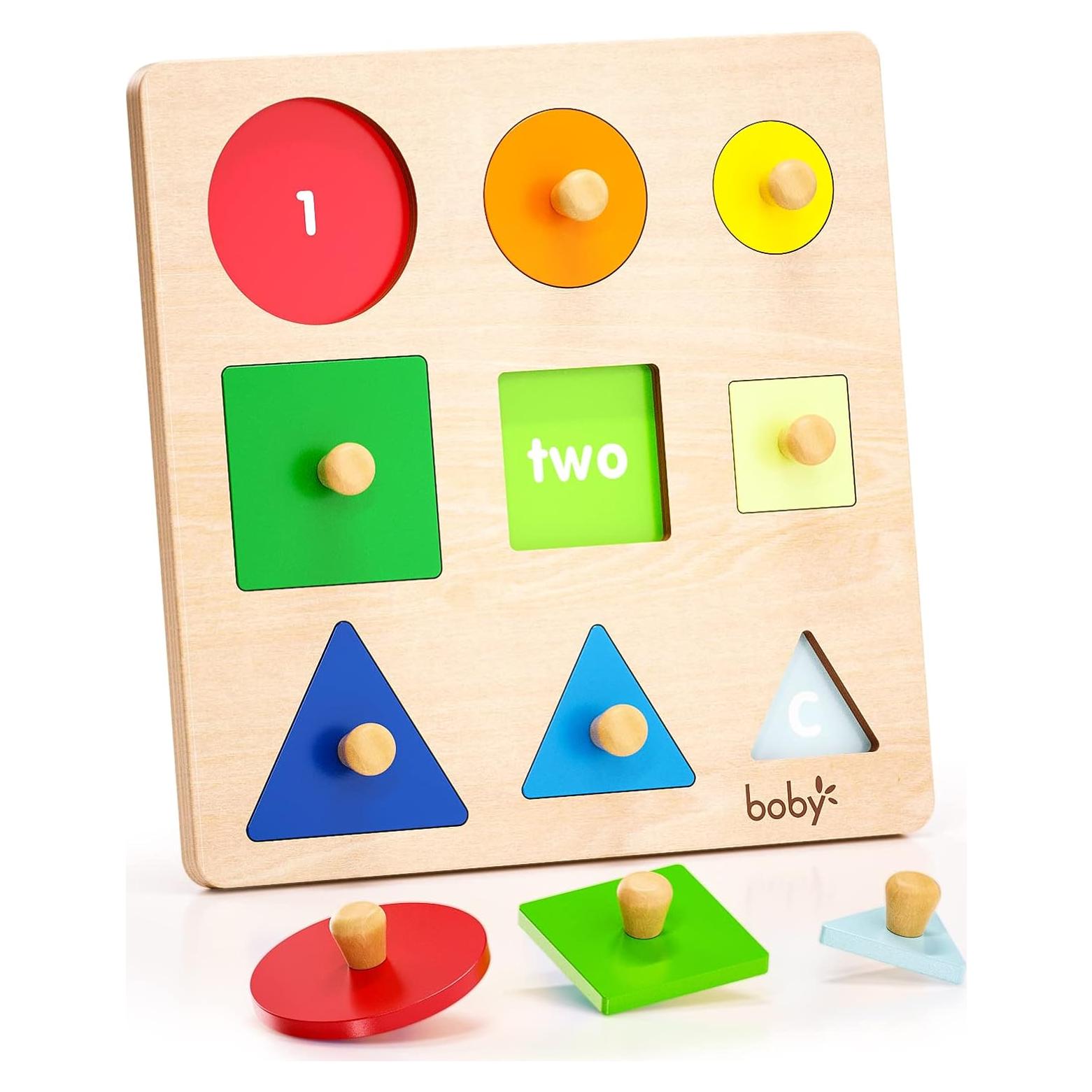 Rompecabezas de Clasificación de Formas Boby de Madera 1-3 Años