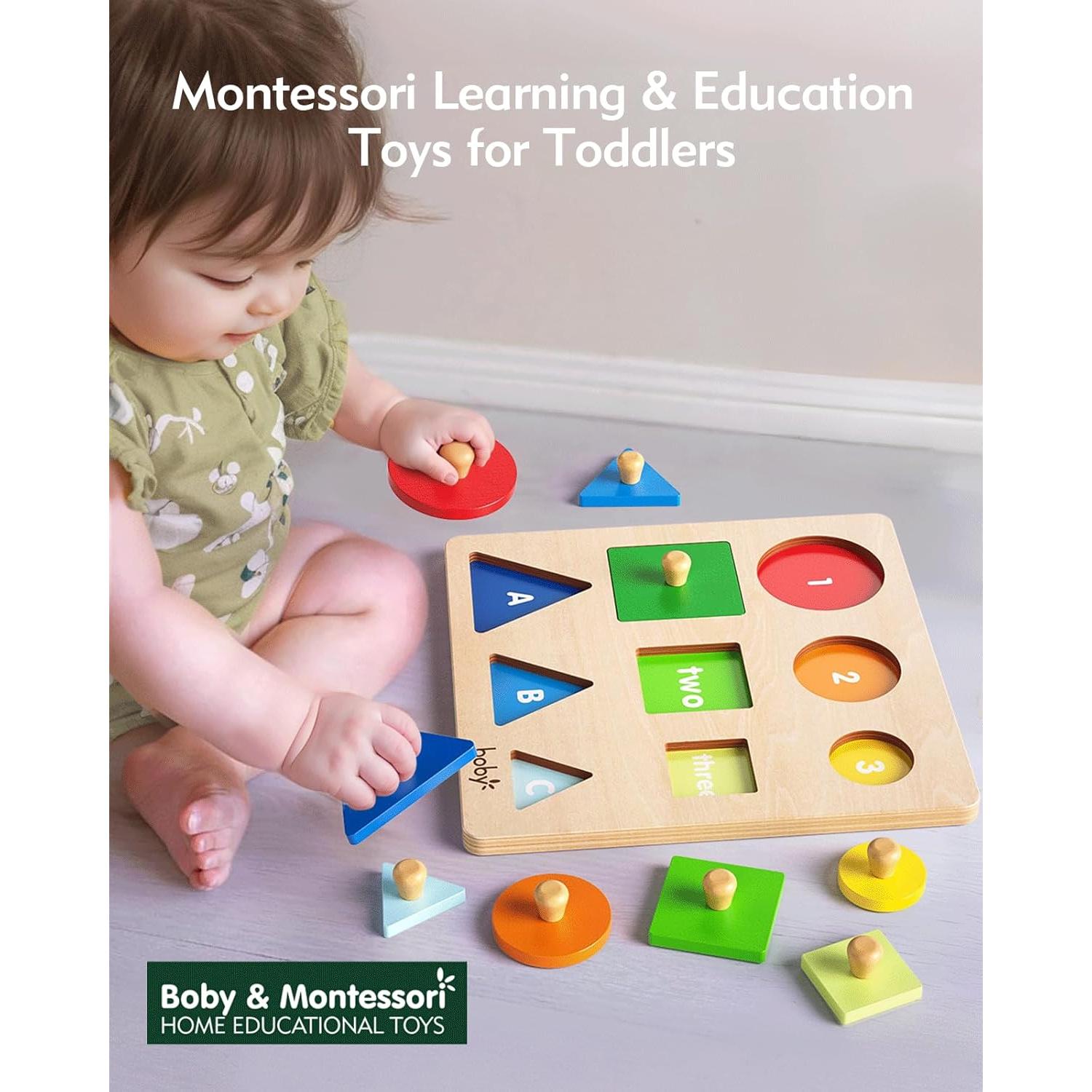 Rompecabezas de Clasificación de Formas Boby de Madera 1-3 Años