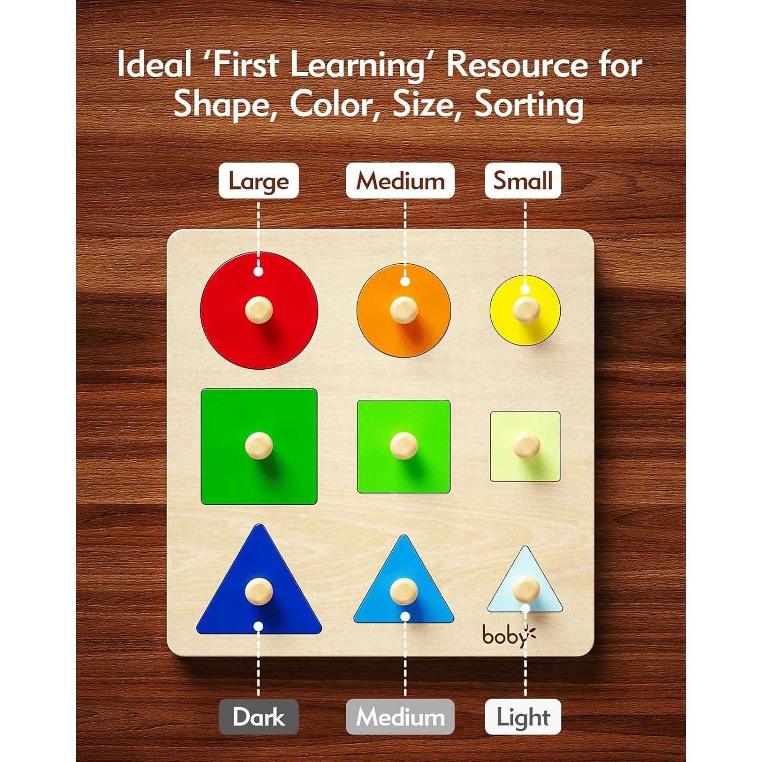 Rompecabezas de Clasificación de Formas Boby de Madera 1-3 Años