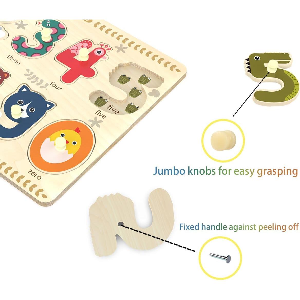 Rompecabezas de Madera May & Z para Niños 2-4 Años Números