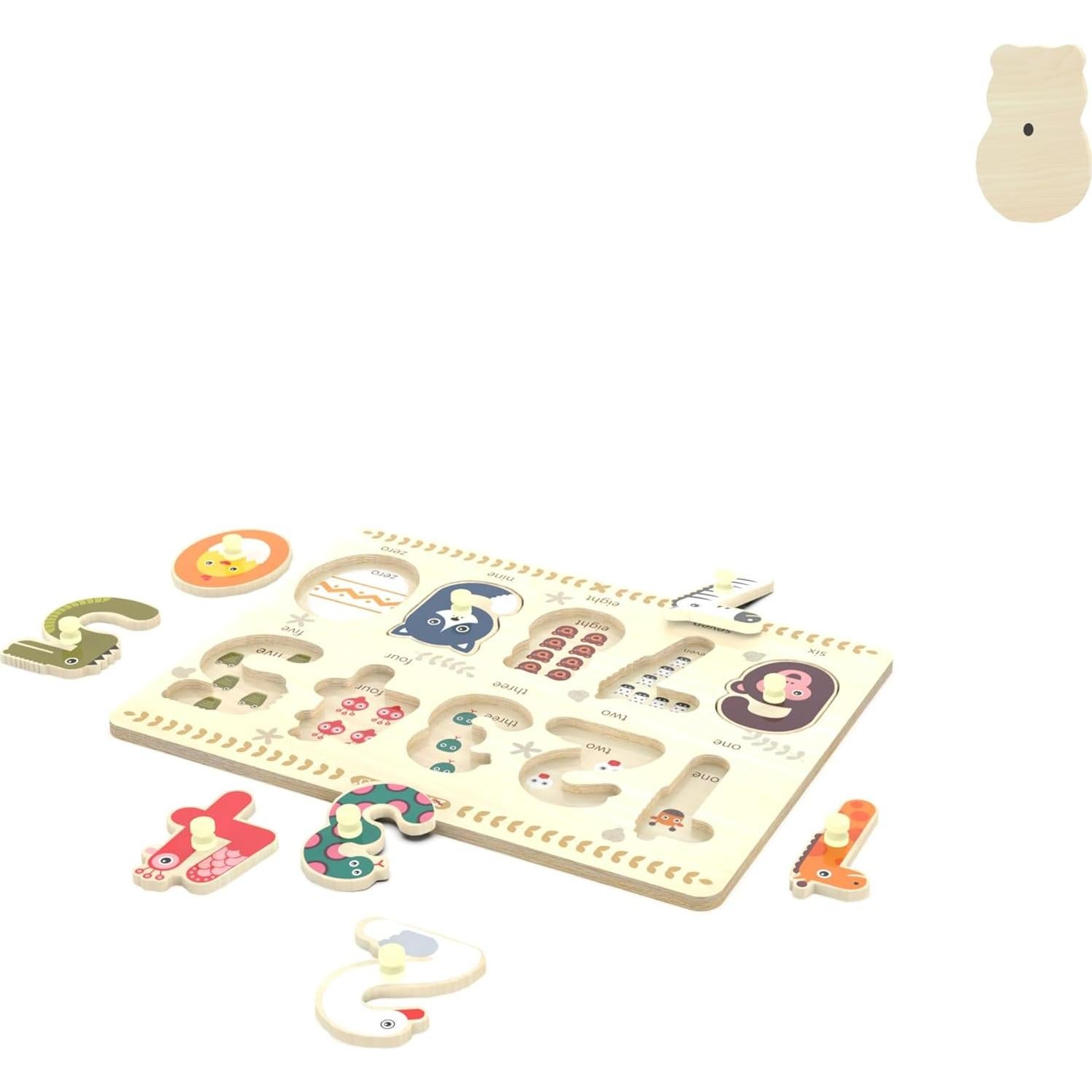 Rompecabezas de Madera May & Z para Niños 2-4 Años Números