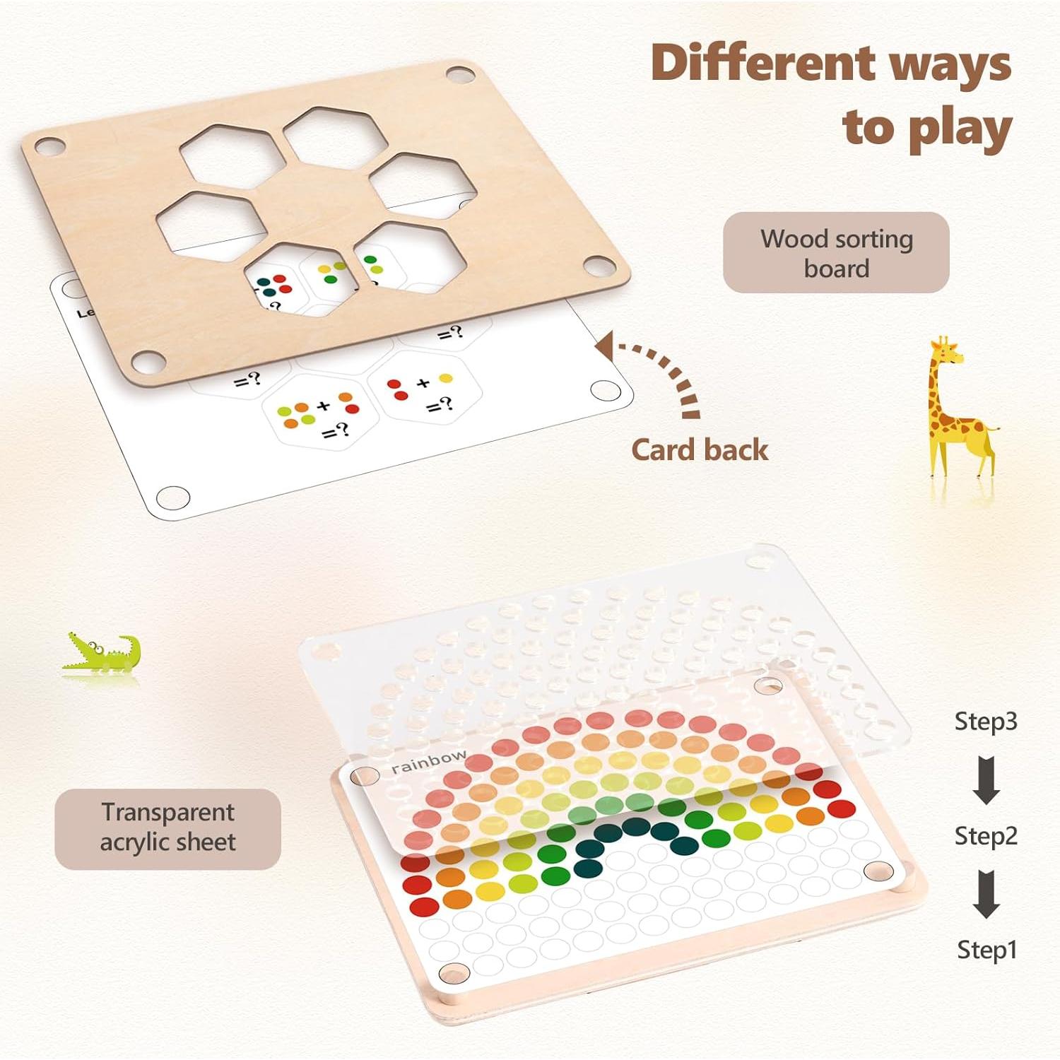 Juego de Cuentas de Madera Youuys para Niños 3+ Años