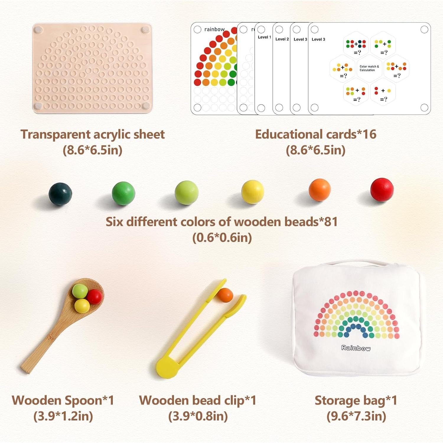 Juego de Cuentas de Madera Youuys para Niños 3+ Años