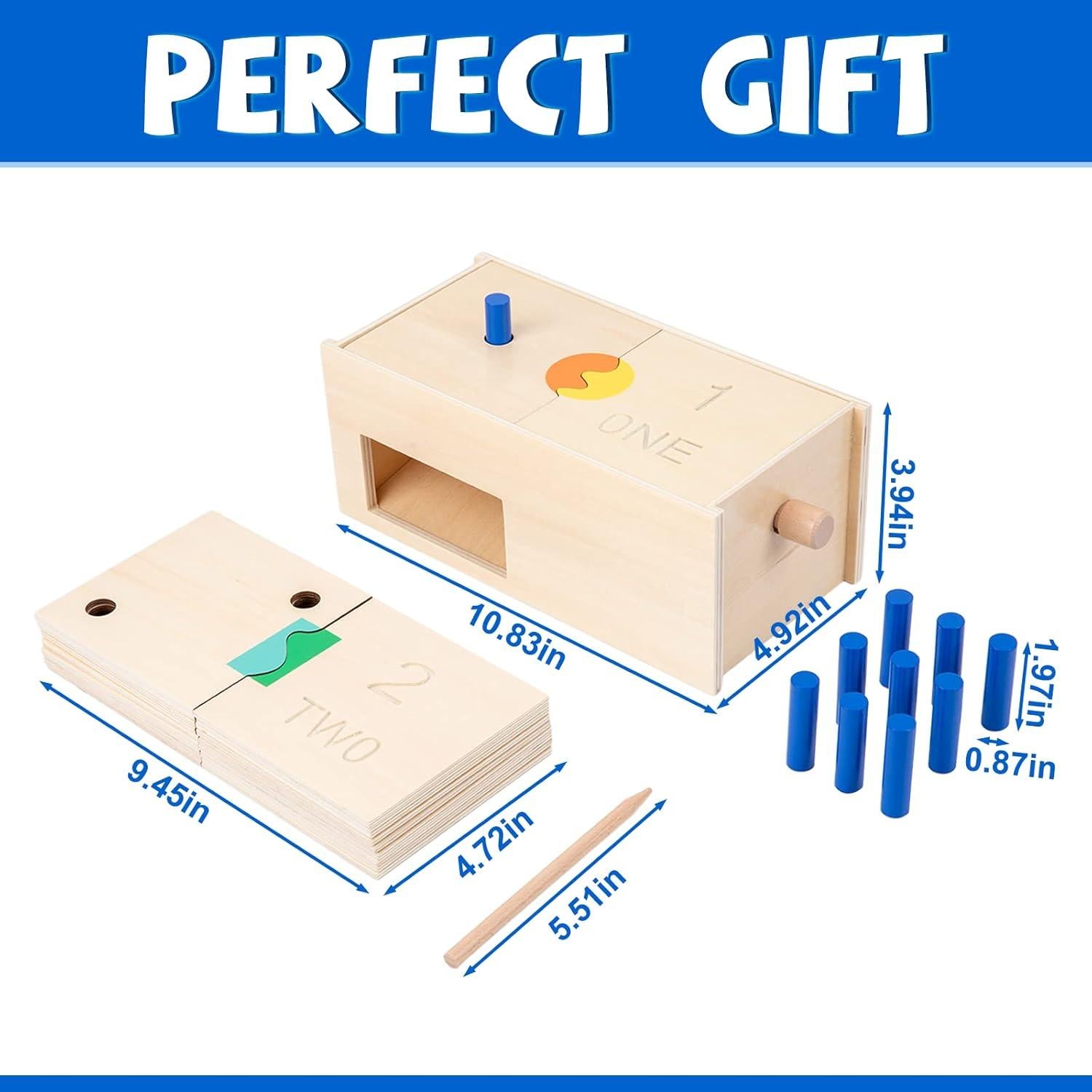 Juguete Montessori Adena Tabla de Clavos de Conteo 29x13cm