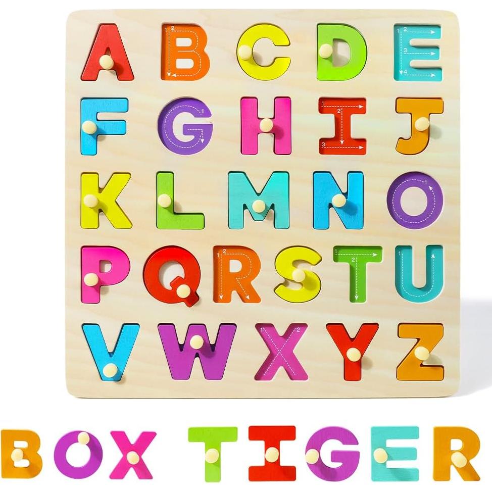 Rompecabezas de Madera GRINNNIE para Niños 2-4 Años