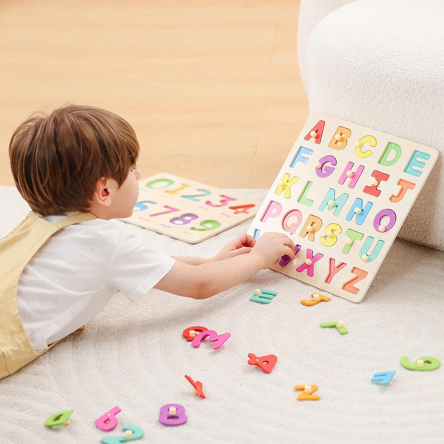 Rompecabezas de Madera GRINNNIE para Niños 2-4 Años