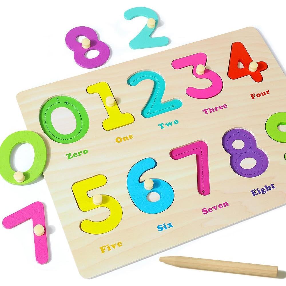 Rompecabezas de Madera GRINNNIE para Niños 2-4 Años