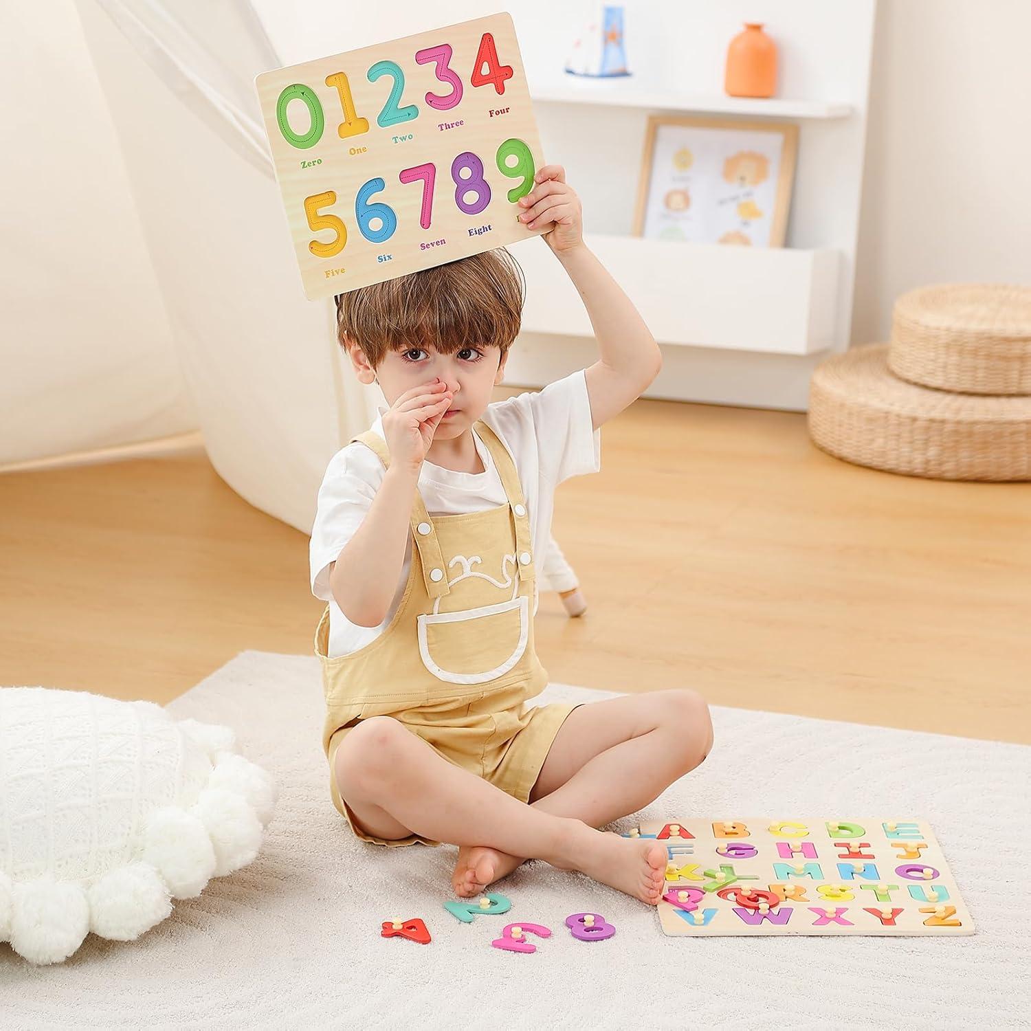 Rompecabezas de Madera GRINNNIE para Niños 2-4 Años