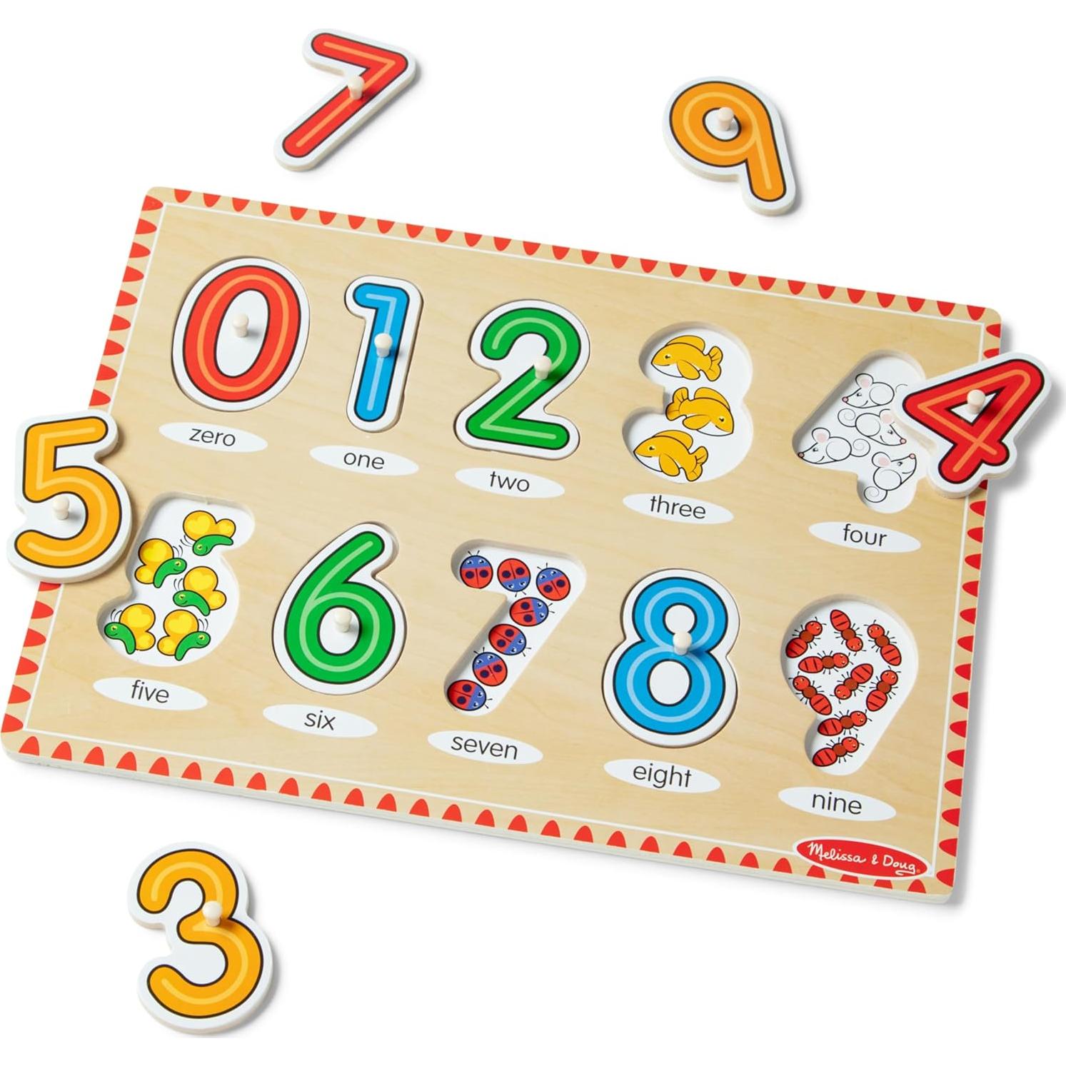 Rompecabezas de Madera Melissa & Doug 2-Pack Alfabeto y Números