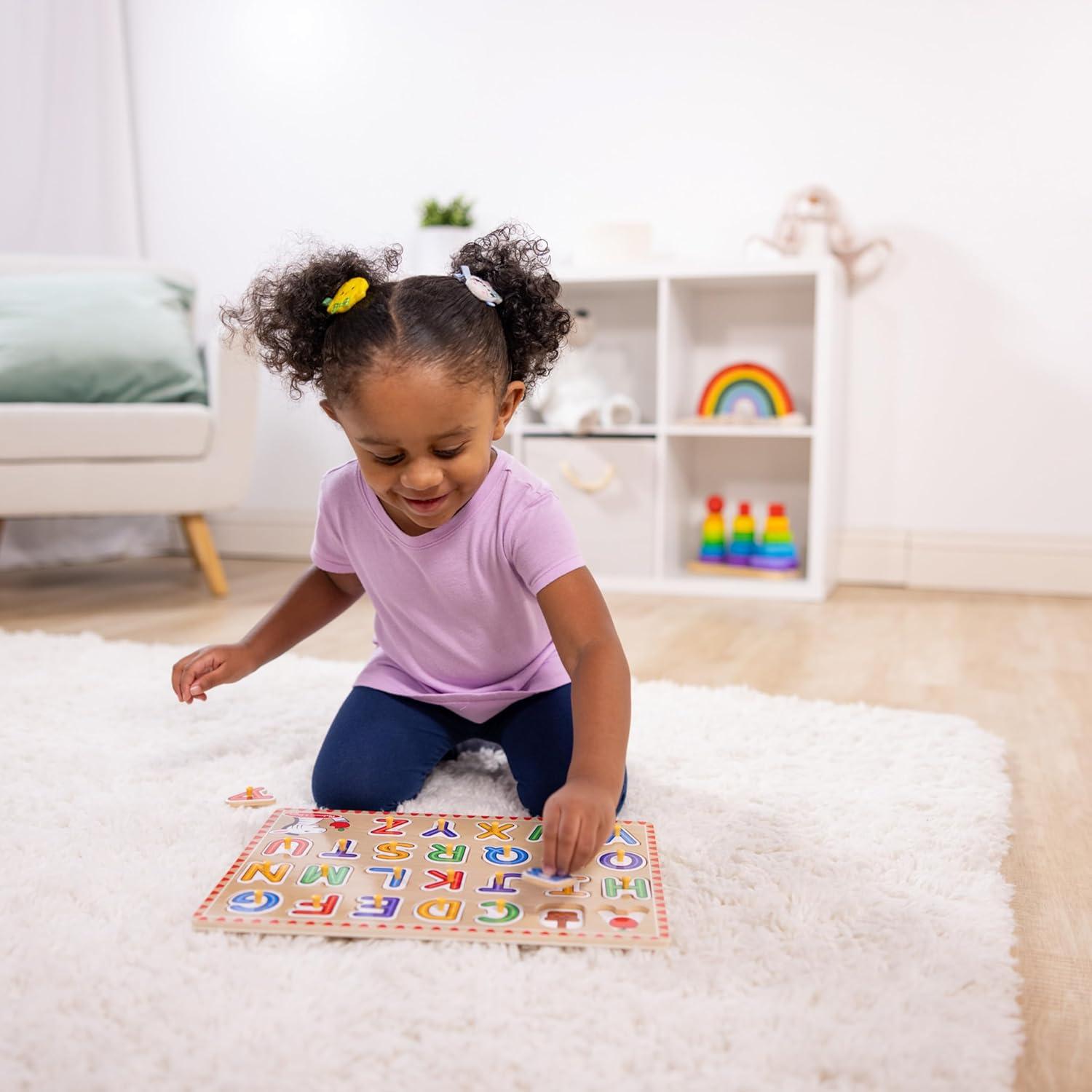 Rompecabezas de Madera Melissa & Doug 2-Pack Alfabeto y Números