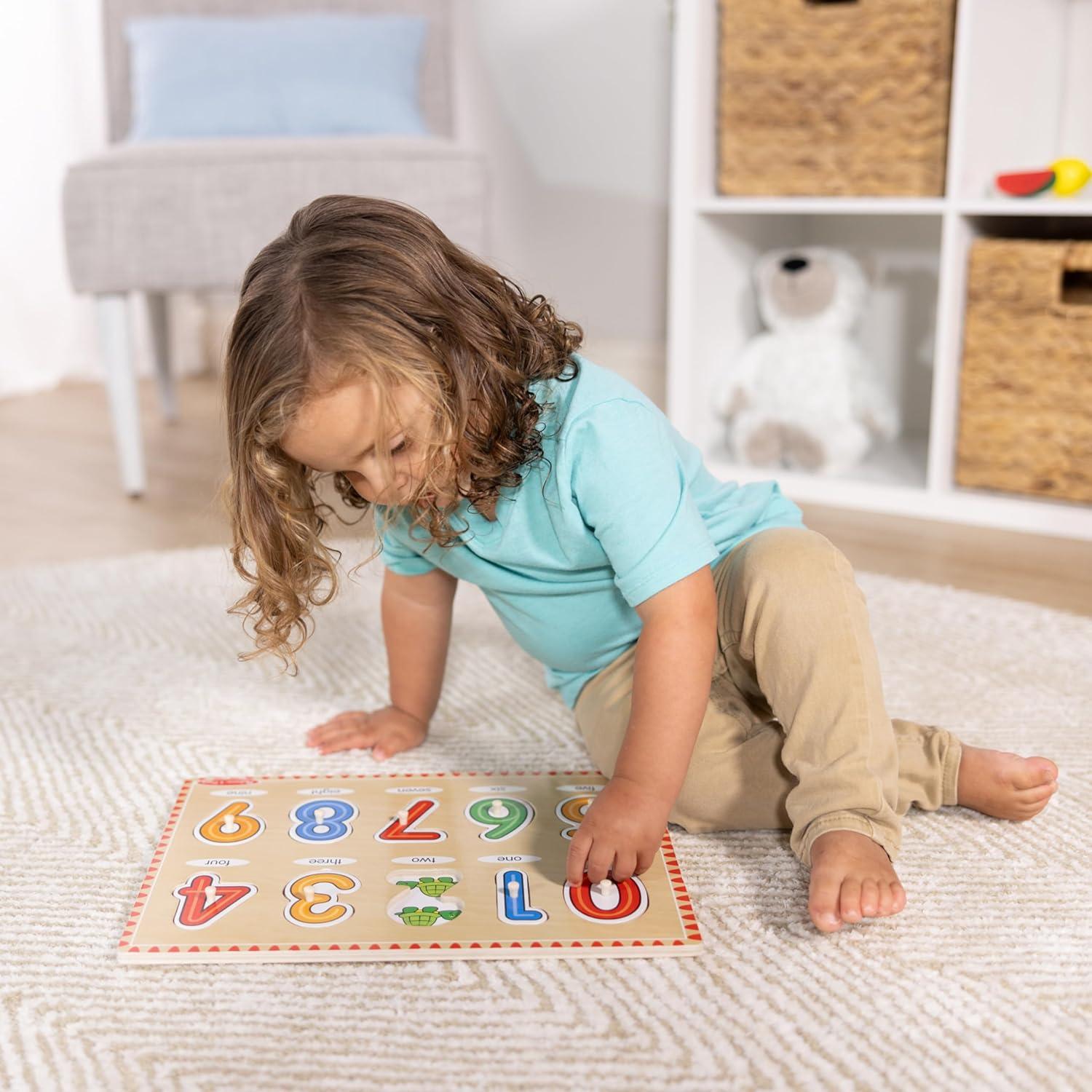 Rompecabezas de Madera Melissa & Doug 2-Pack Alfabeto y Números