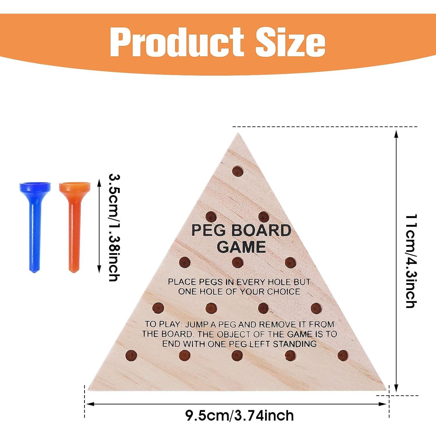 Juego de Mesa de Clavos de Triángulo de Madera Thinp - 2 Piezas