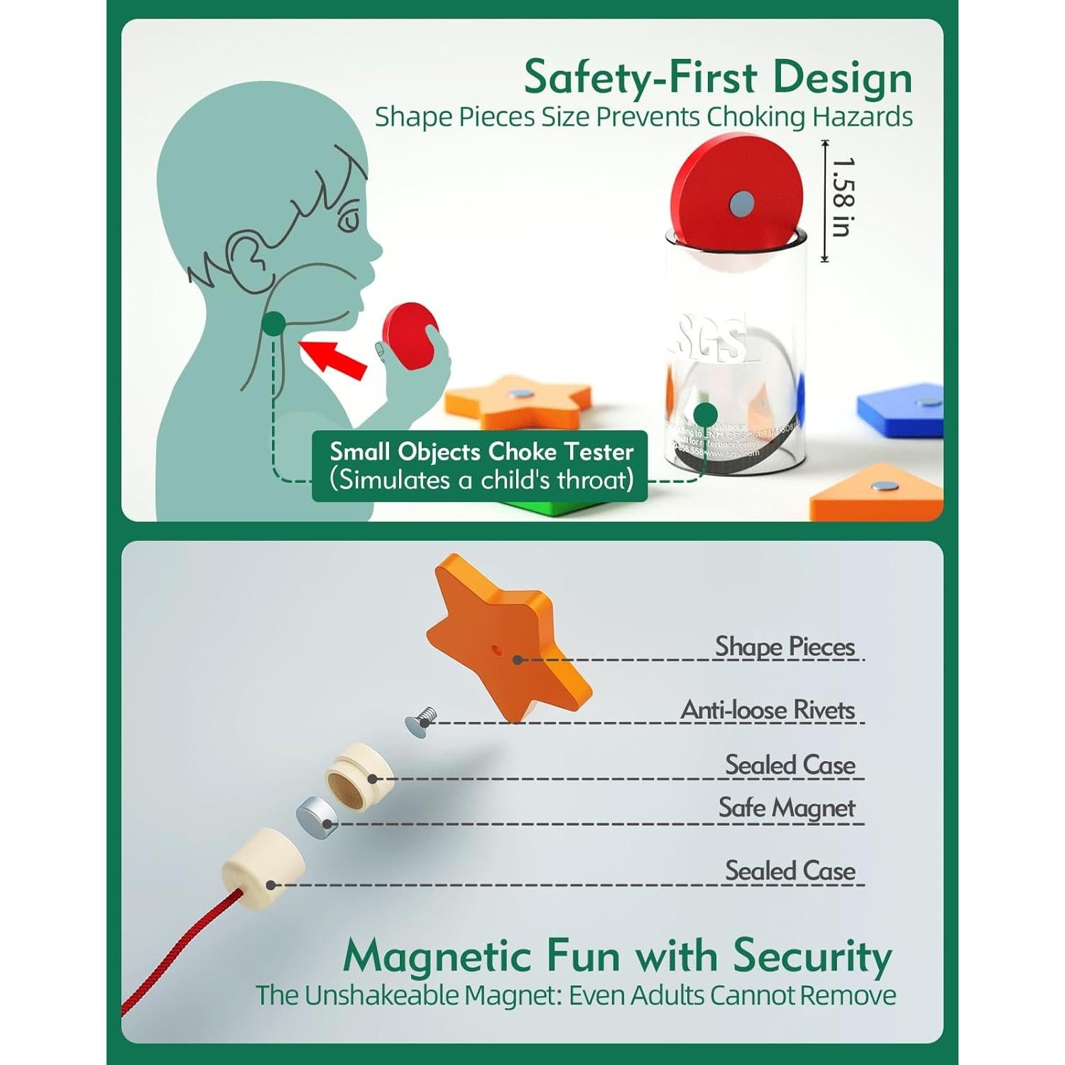 Juguete Montessori Boby 2-en-1 Clasificación y Pesca Madera