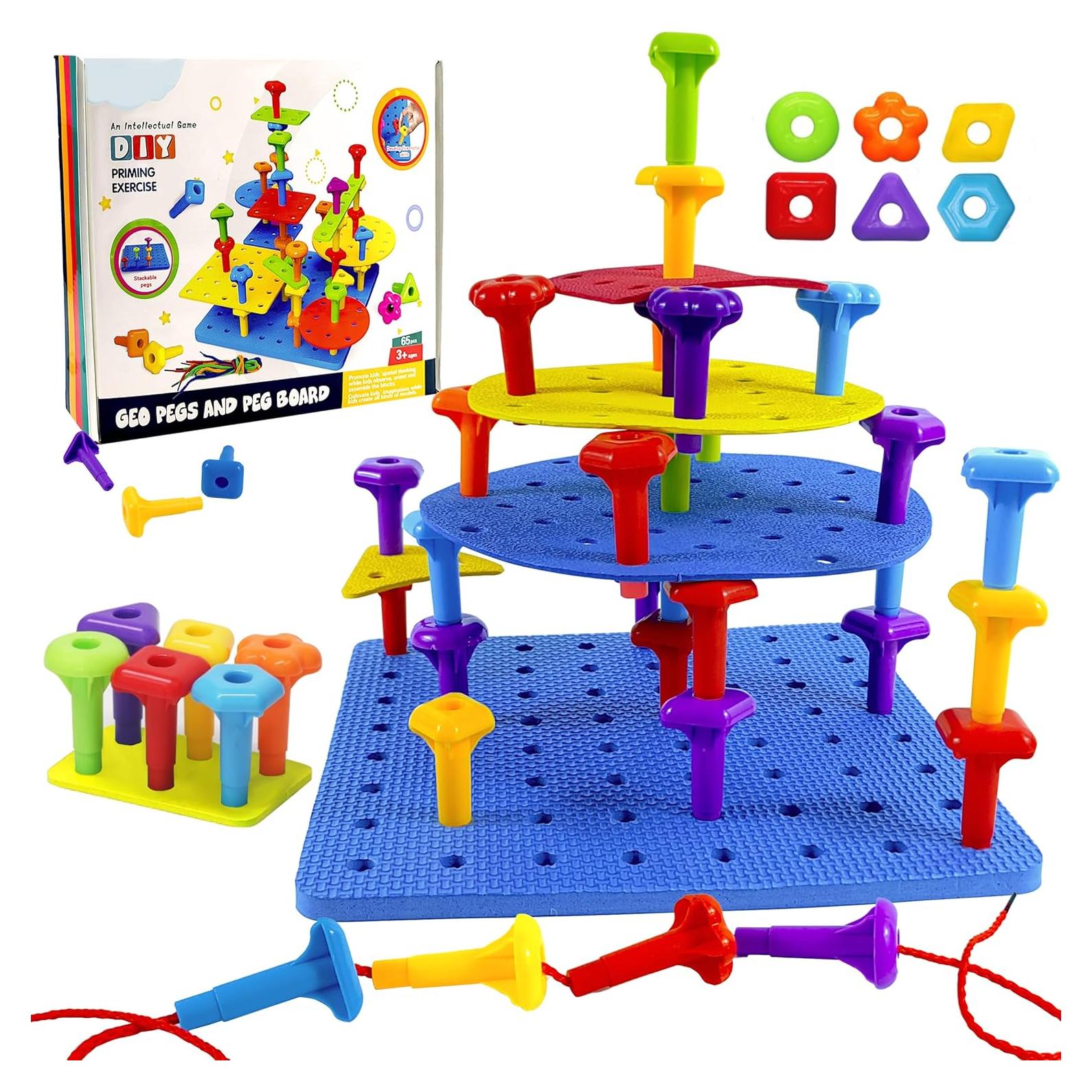 Tablero de Contar Montessori VIPAMZ - 65 Piezas para Niños 1-3 Años