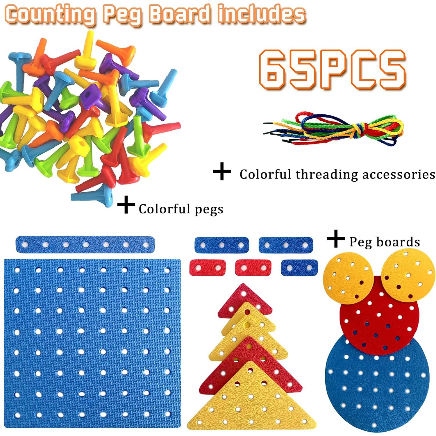 Tablero de Contar Montessori VIPAMZ - 65 Piezas para Niños 1-3 Años