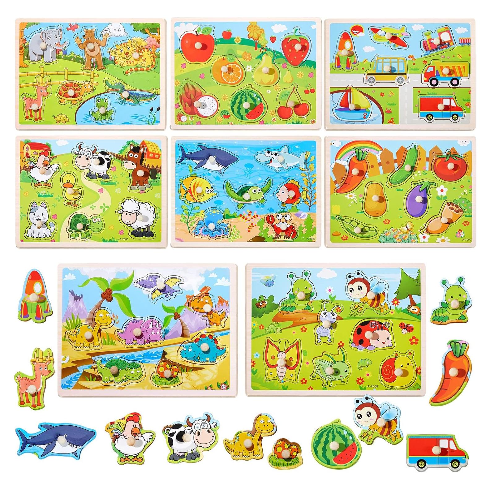 Rompecabezas de Madera Chivao 8 Piezas Animales 30x22.5cm