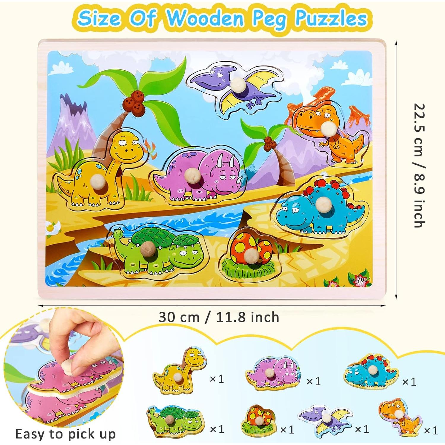 Rompecabezas de Madera Chivao 8 Piezas Animales 30x22.5cm