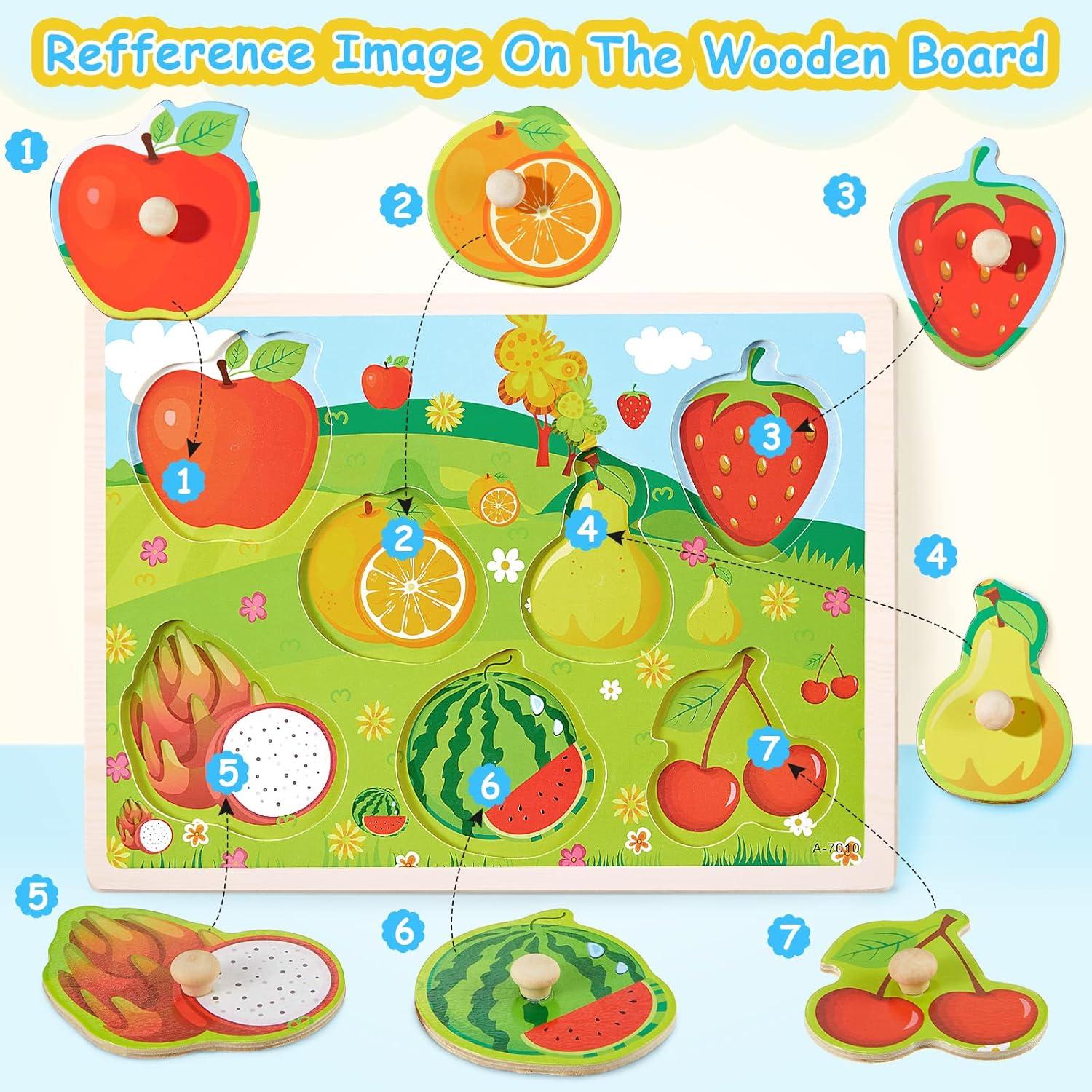 Rompecabezas de Madera Chivao 8 Piezas Animales 30x22.5cm