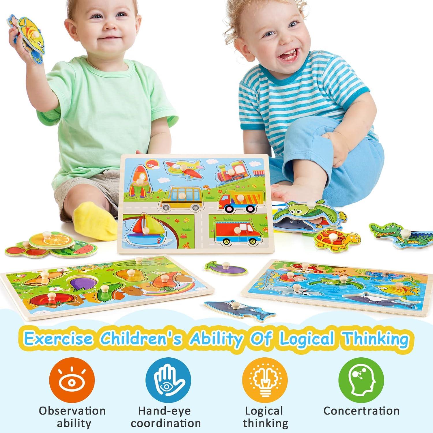 Rompecabezas de Madera Chivao 8 Piezas Animales 30x22.5cm