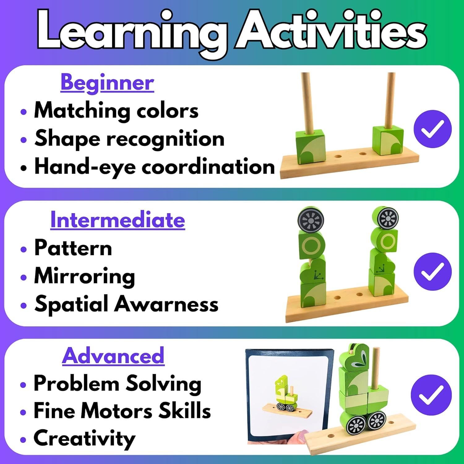 Rompecabezas de Madera NUGEMS Rana Verde 3D Educativo 3-6 Años