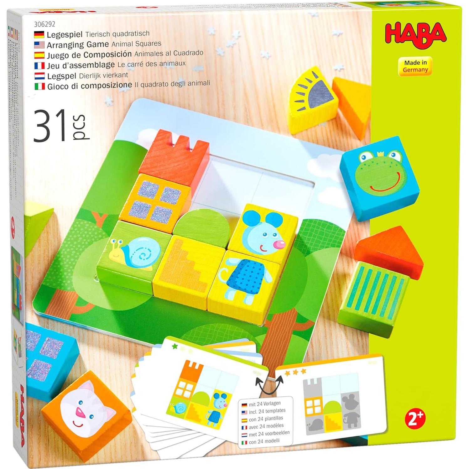 Bloques de Madera HABA Puzzle Animal 18 Piezas 2 a 4 Años