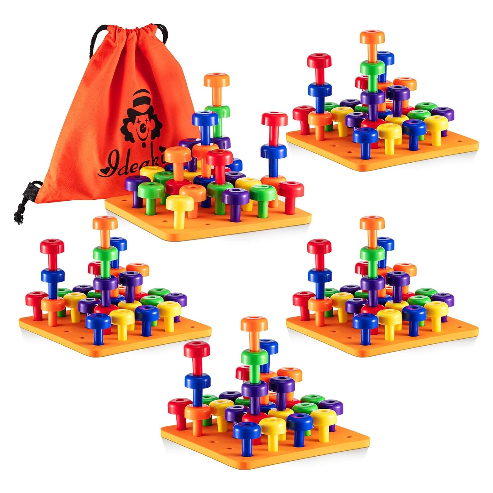 Shappy Tablero de Clavos Educativo 120 Piezas para Niños