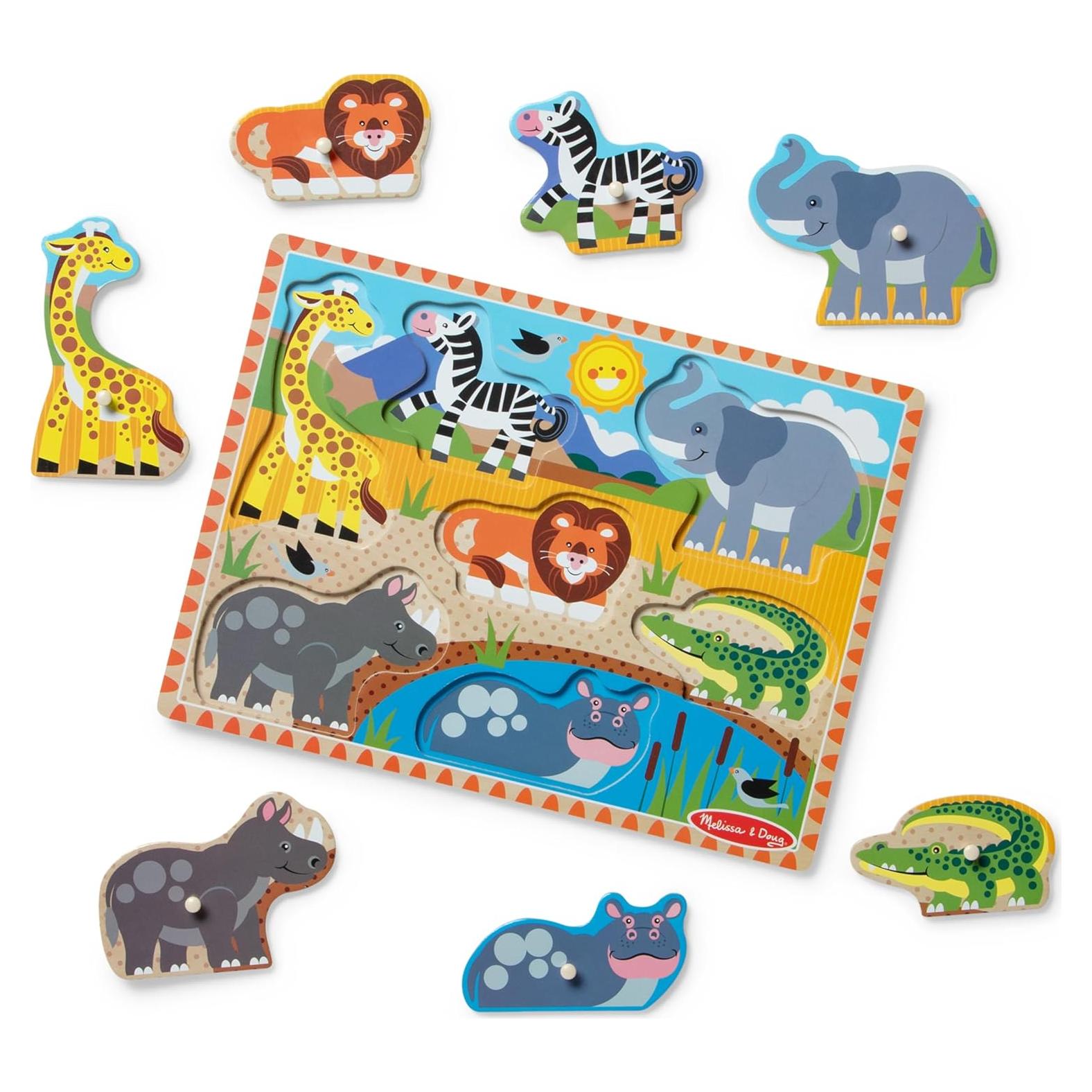 Rompecabezas de Madera Safari Melissa & Doug 7 Piezas