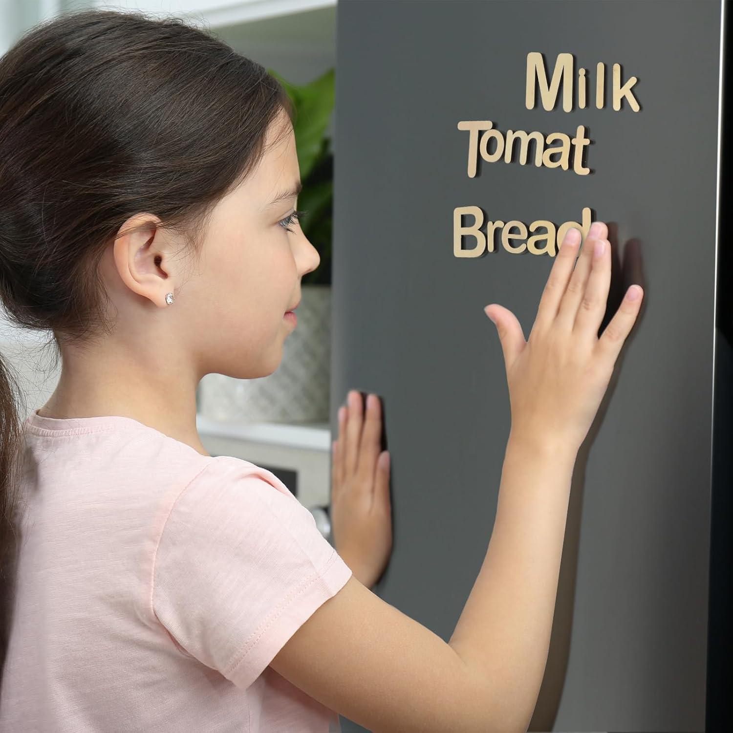 Letras Magnéticas de Madera Xuhal - 52 Piezas para Aprendizaje