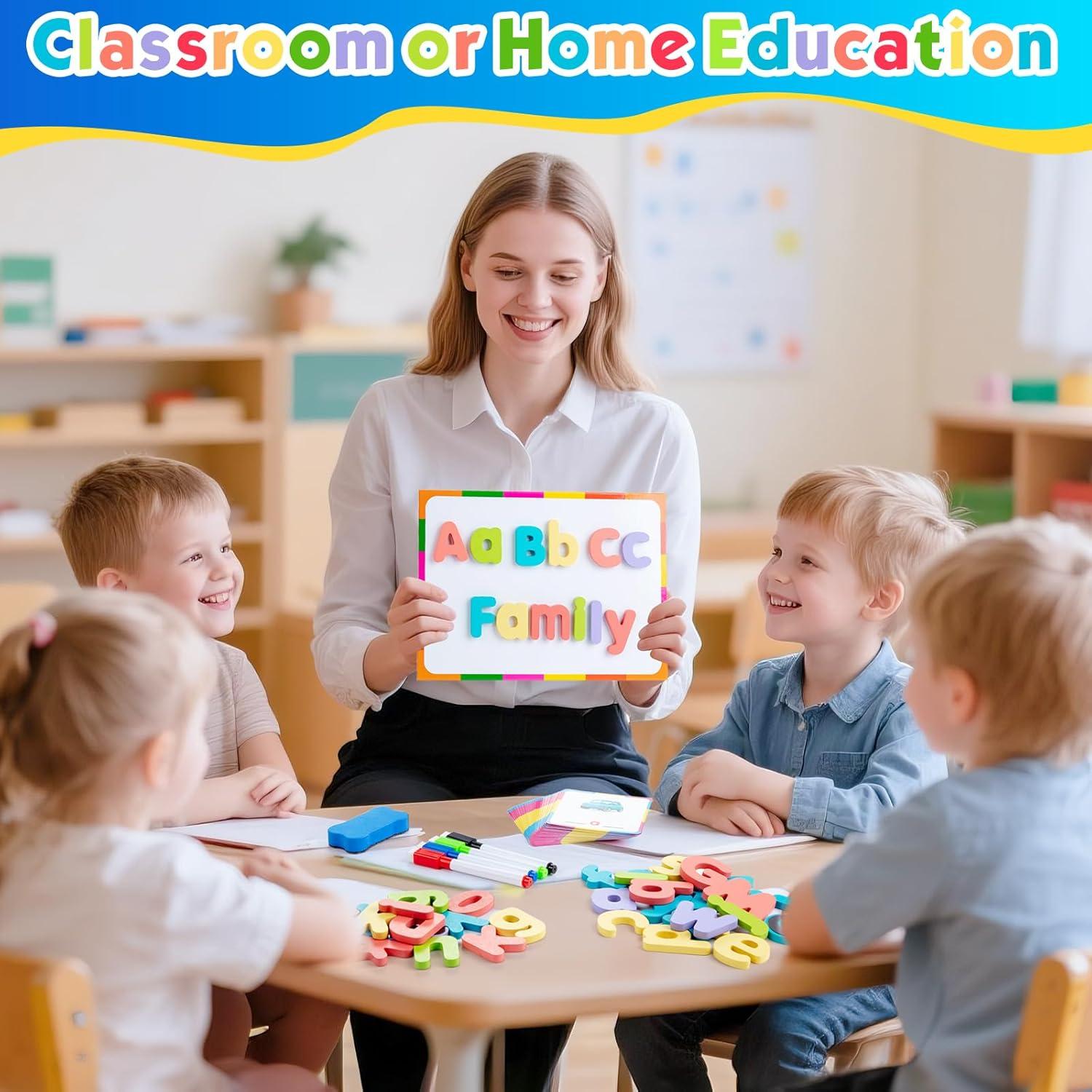 Juego de Letras Magnéticas Sundaymot 310 Piezas Madera