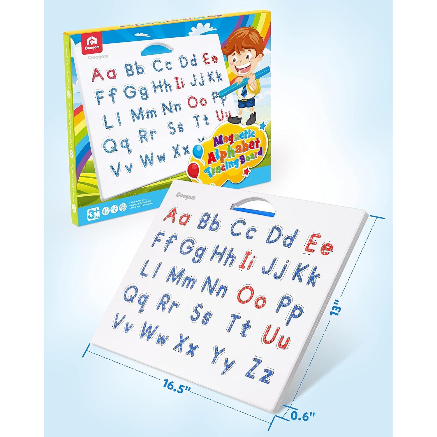 Tablero Magnético de Trazado Coogam - Letras ABC para Niños