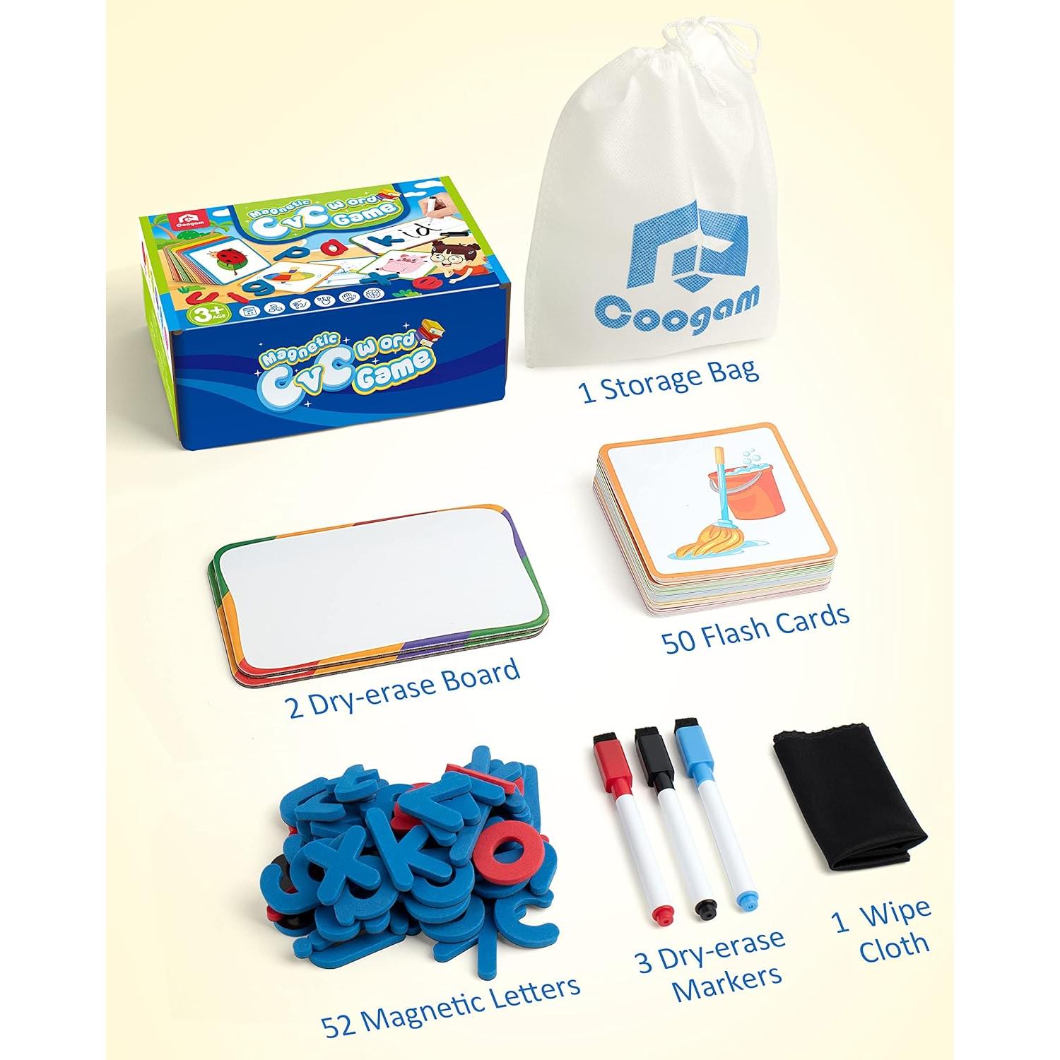 Juego Didáctico de Ortografía CVC Coogam para Niños 3+ Años