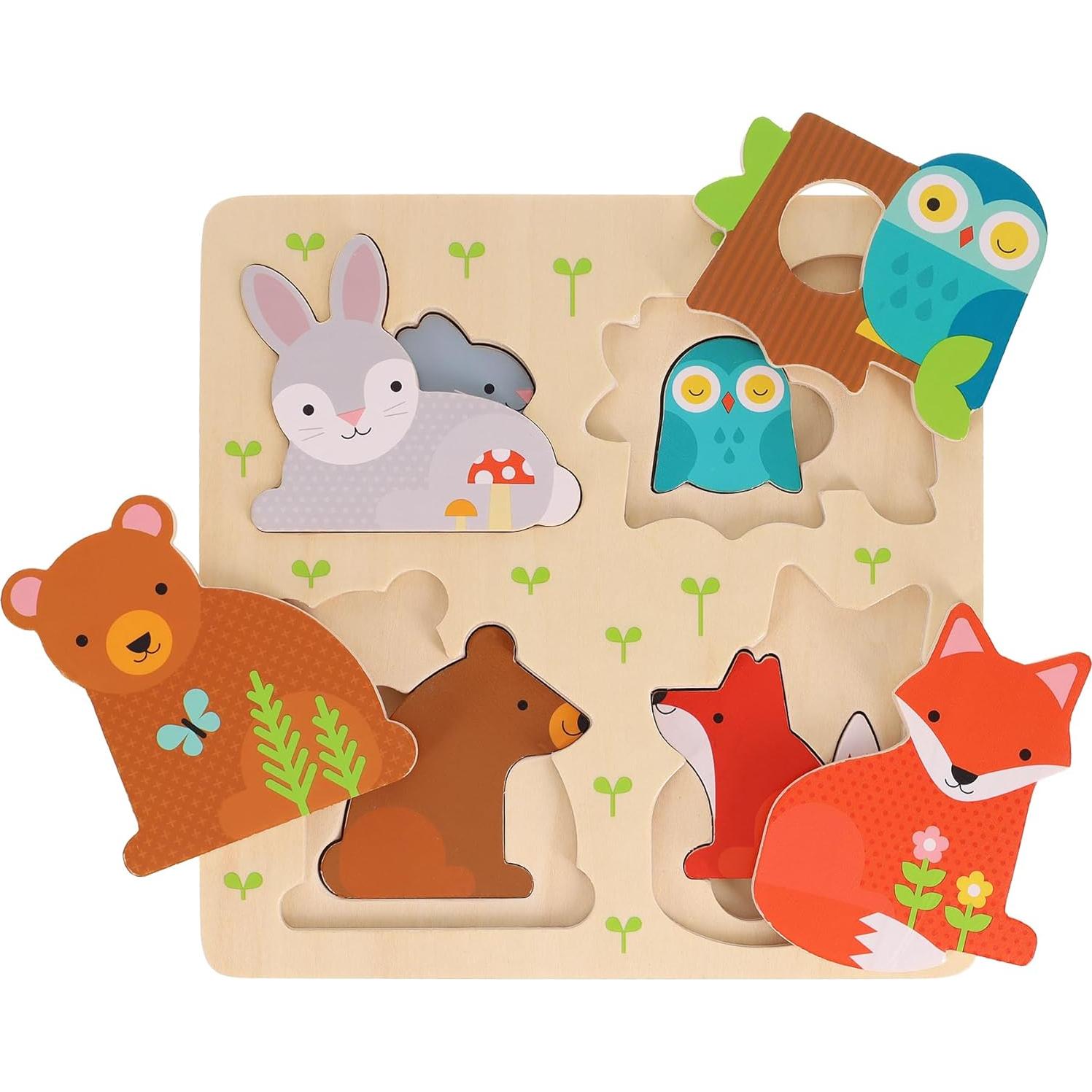 Rompecabezas de Madera Petit Collage 8 Piezas Animales 2+