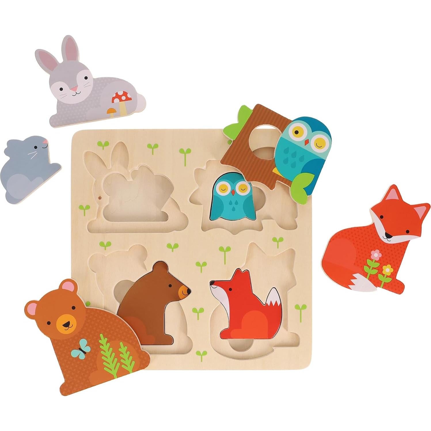 Rompecabezas de Madera Petit Collage 8 Piezas Animales 2+