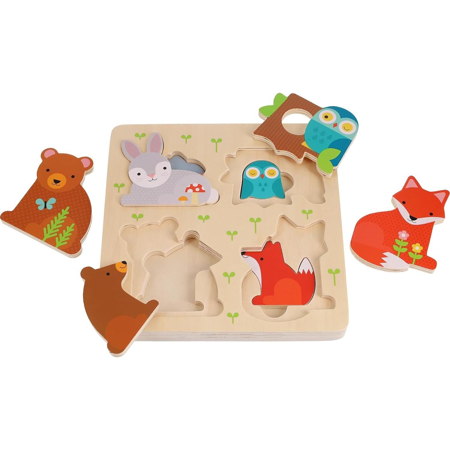 Rompecabezas de Madera Petit Collage 8 Piezas Animales 2+