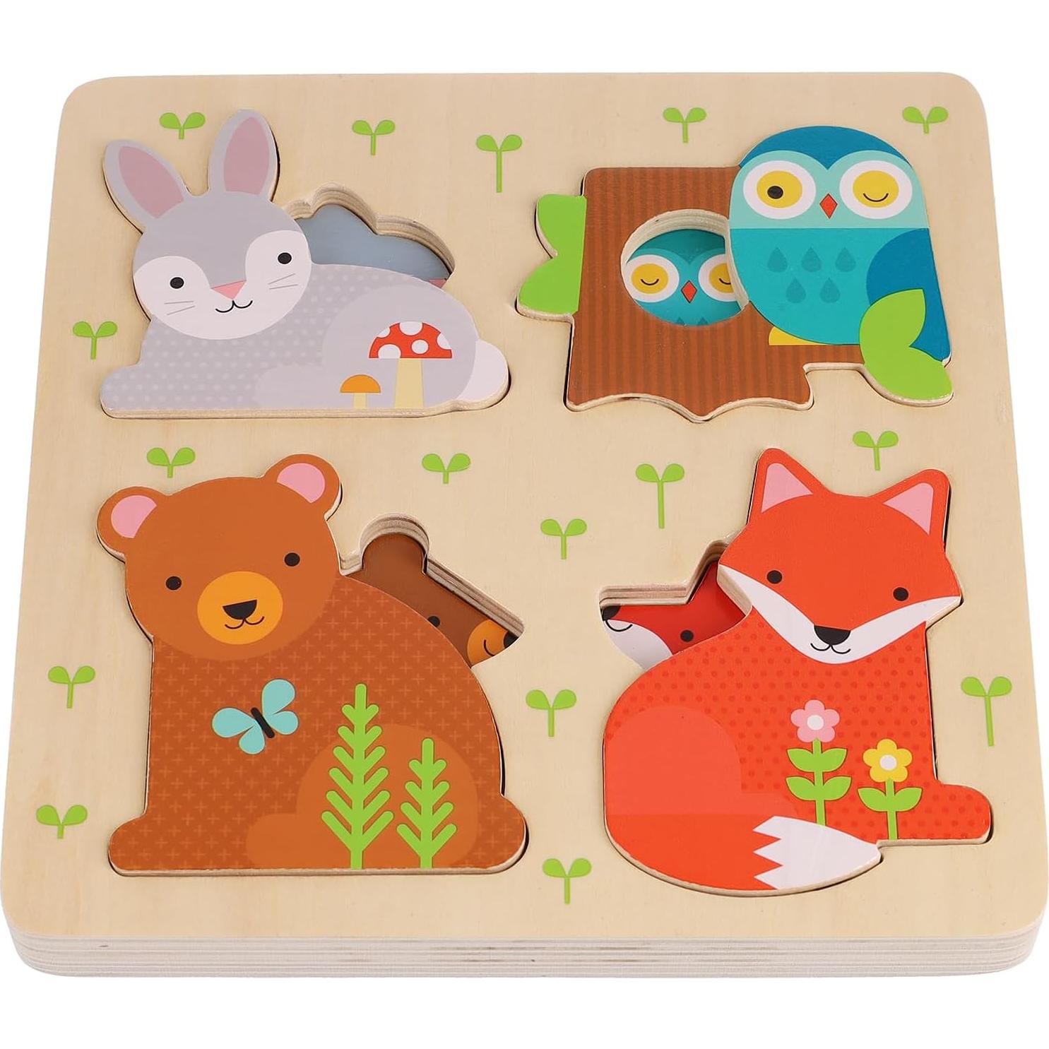 Rompecabezas de Madera Petit Collage 8 Piezas Animales 2+