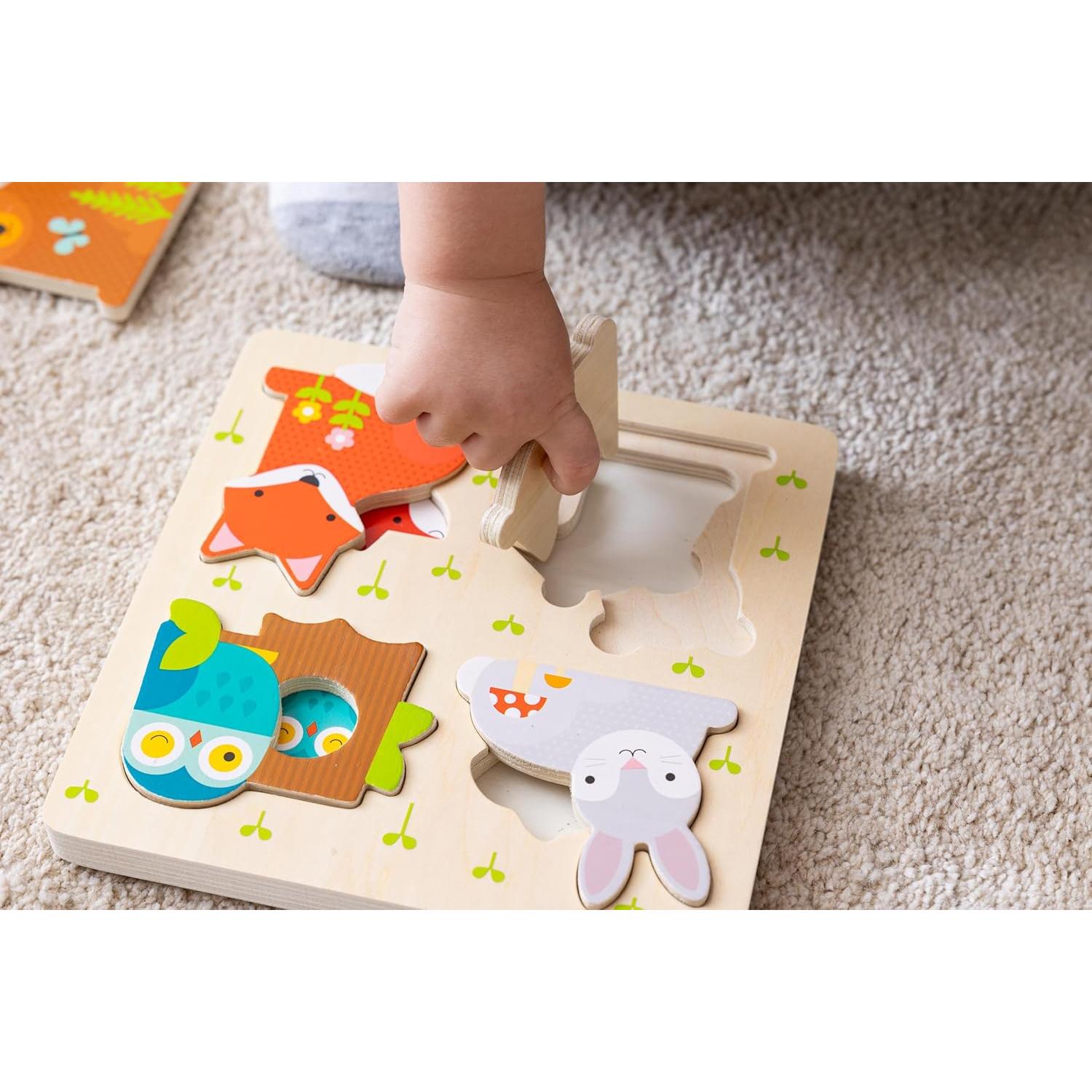 Rompecabezas de Madera Petit Collage 8 Piezas Animales 2+
