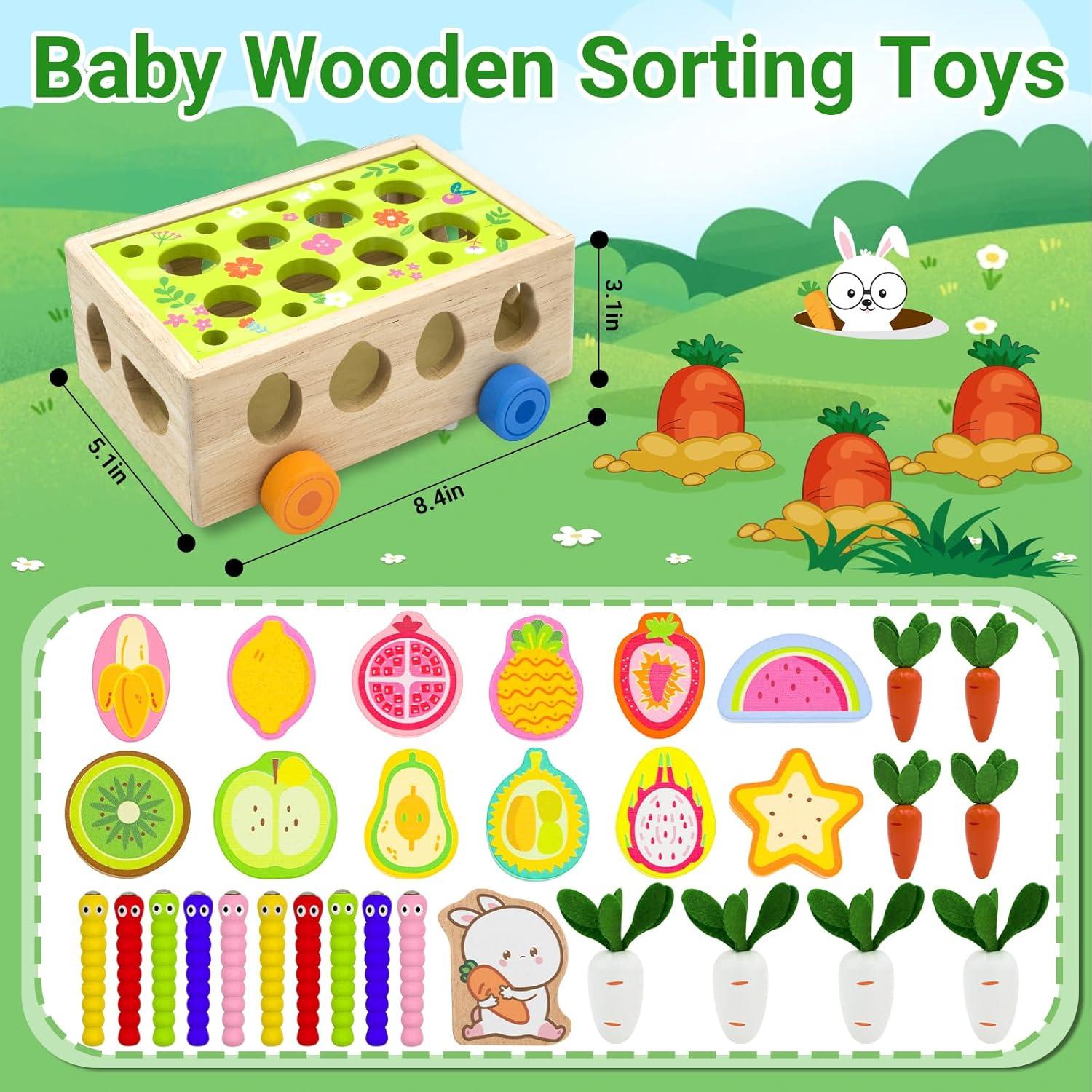 Clasificador de Formas de Madera Montessori MEGRANATE 24x17cm