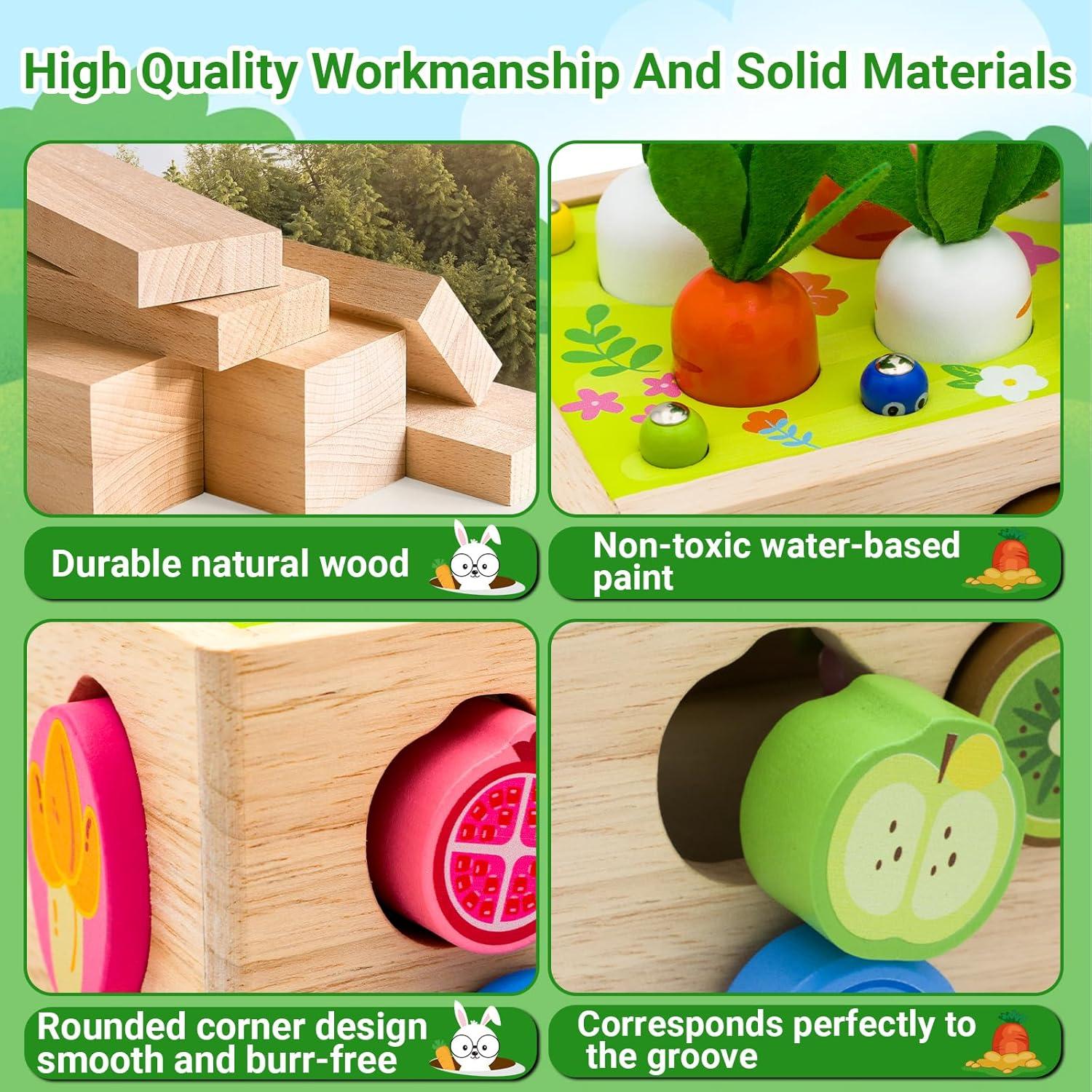 Clasificador de Formas de Madera Montessori MEGRANATE 24x17cm