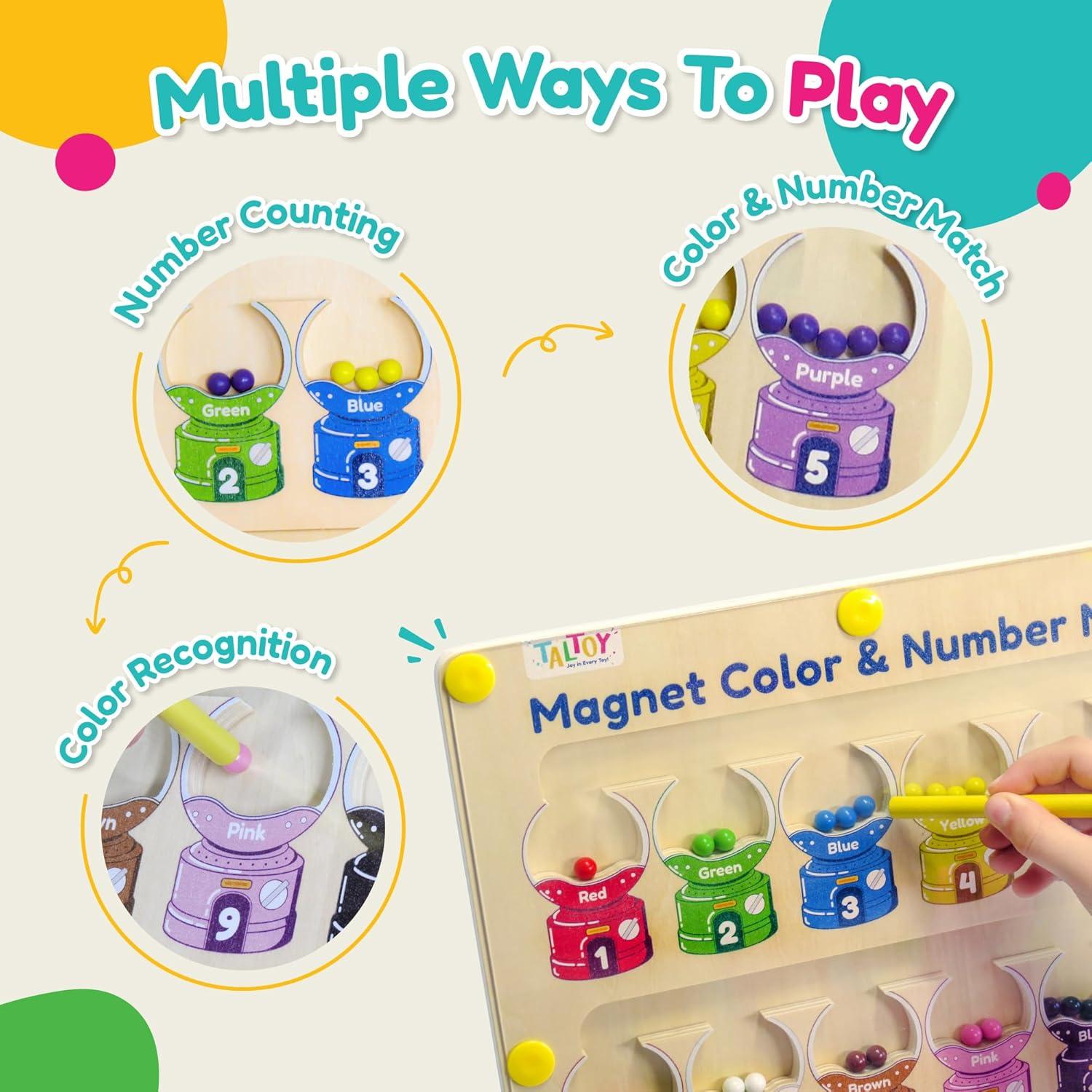 Rompecabezas Magnético TALTOY 30.5x29.5cm con Pizarra y Giroscopios