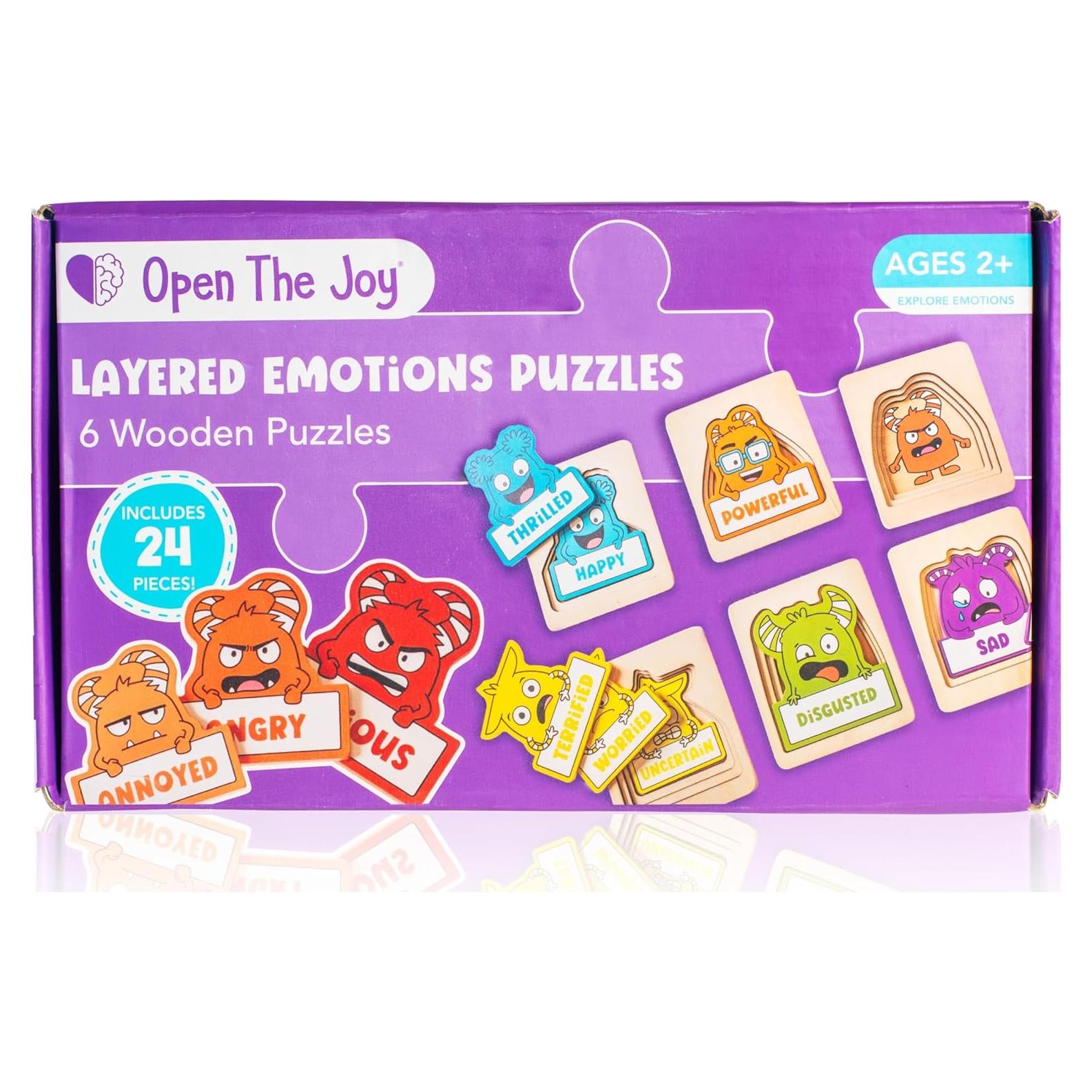 Puzzle de Madera Abre La Alegría - 24 Piezas Emociones 4+