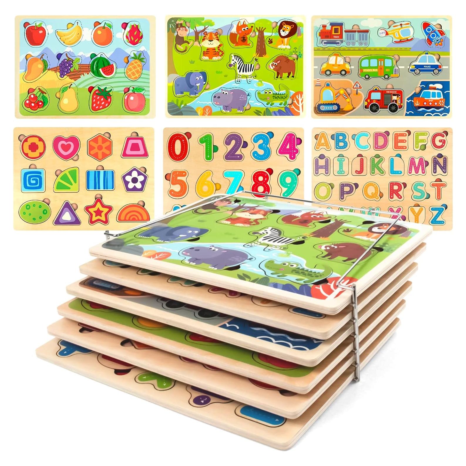 Rompecabezas de Madera Educativo WOOD CITY para Niños 3-6 Años