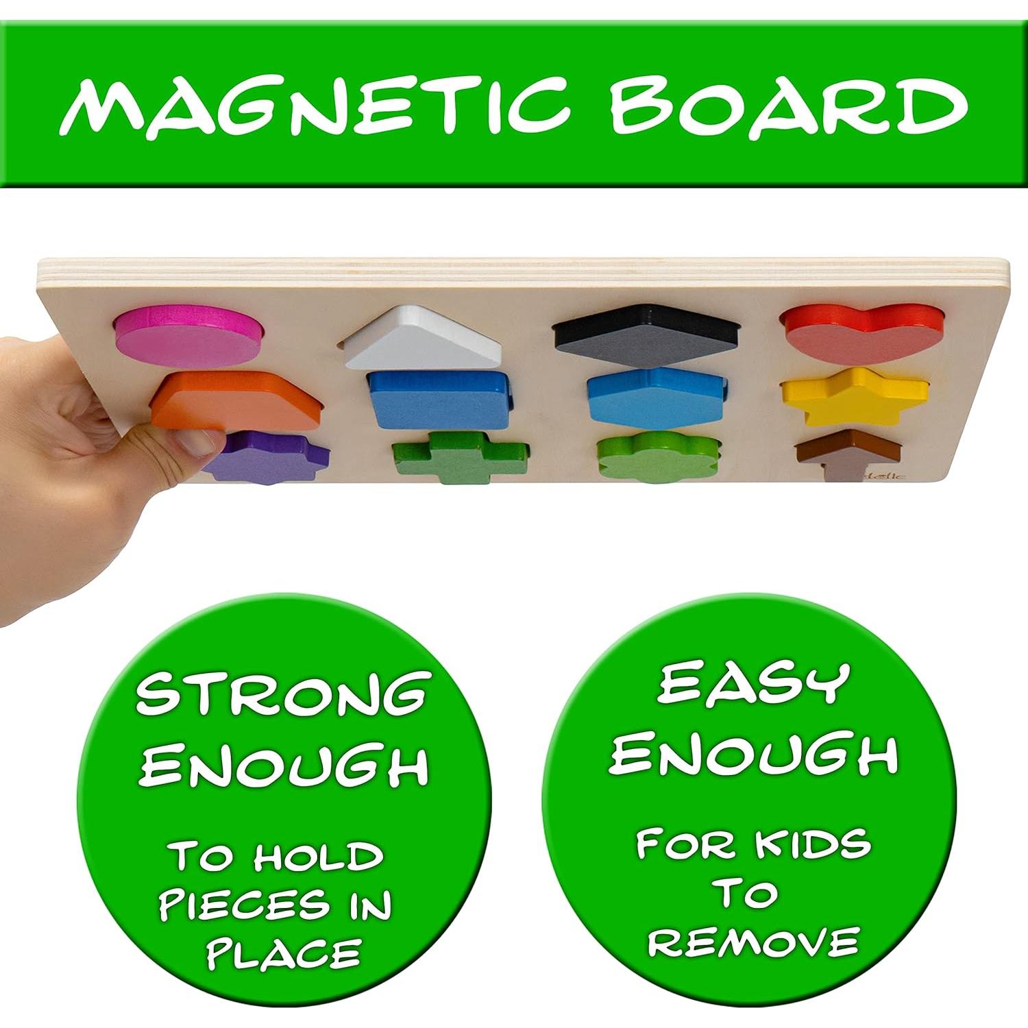 Rompecabezas Magnético de Madera Driddle - Aprende Colores y Formas