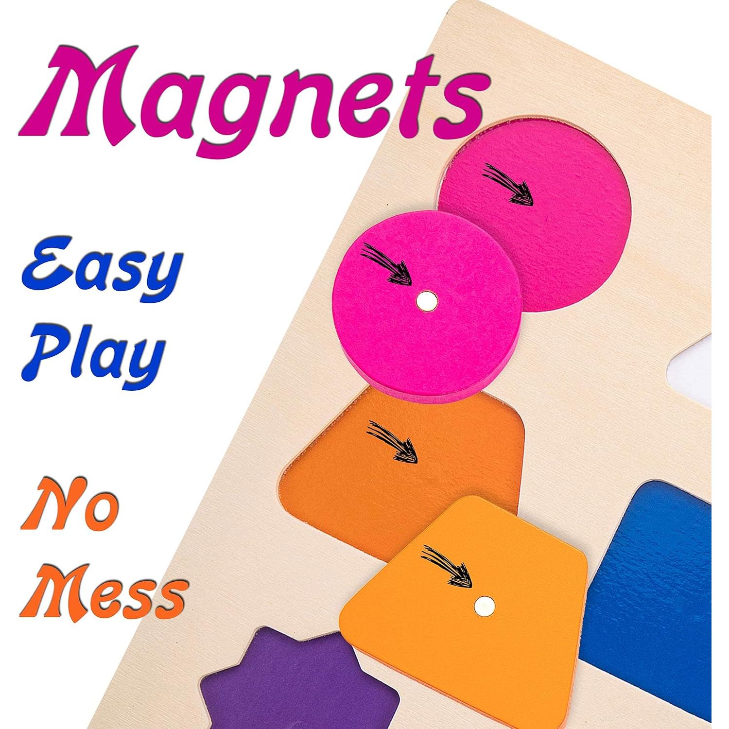 Rompecabezas Magnético de Madera Driddle - Aprende Colores y Formas