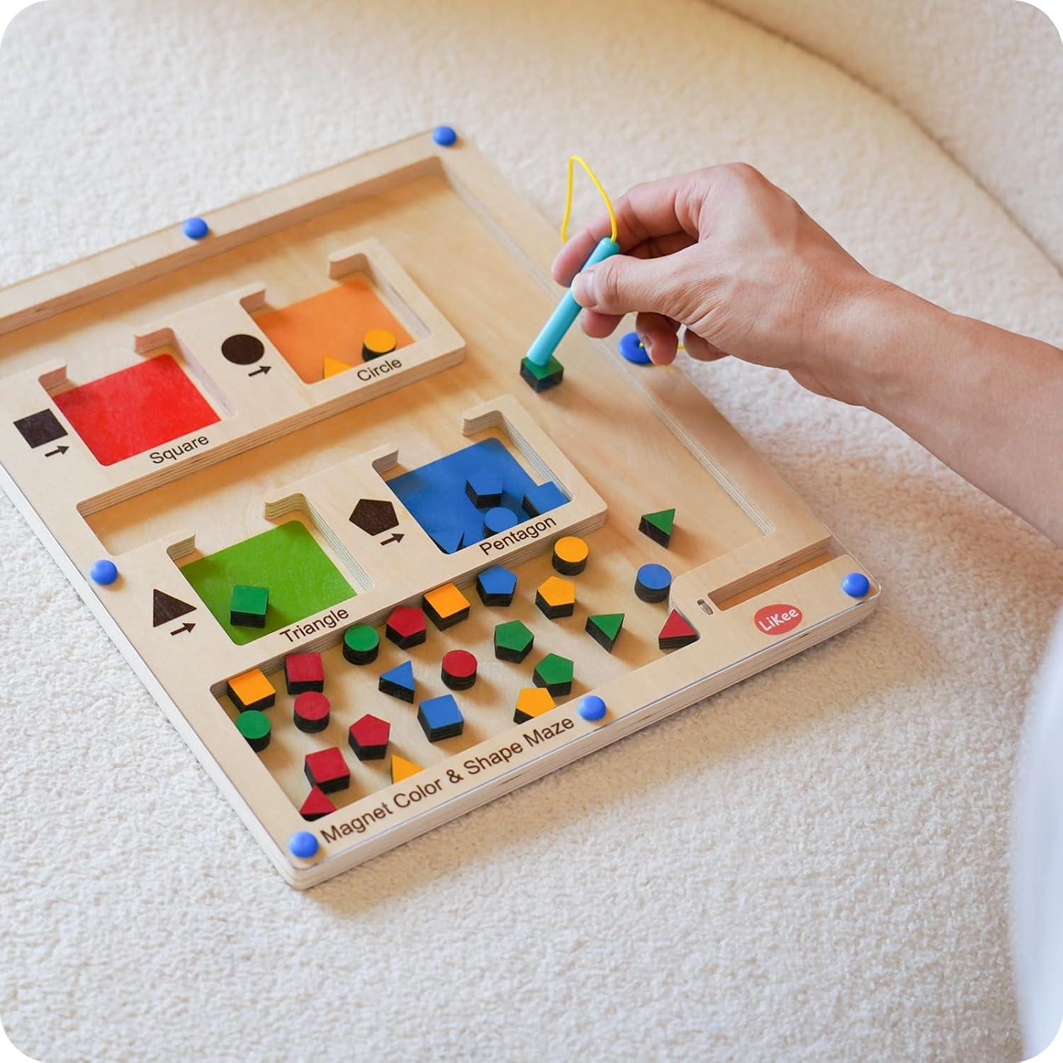 Juguete Montessori LiKee Laberinto Magnético 25.4x5.1cm