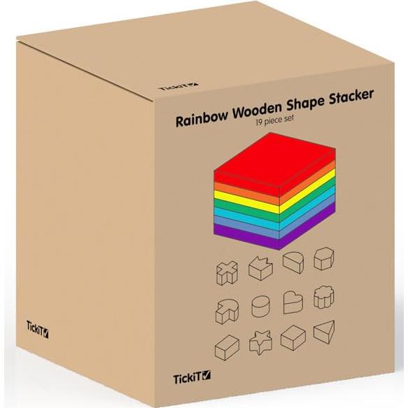 Apilador de Formas de Madera Arcoíris Commotion 14x13 cm